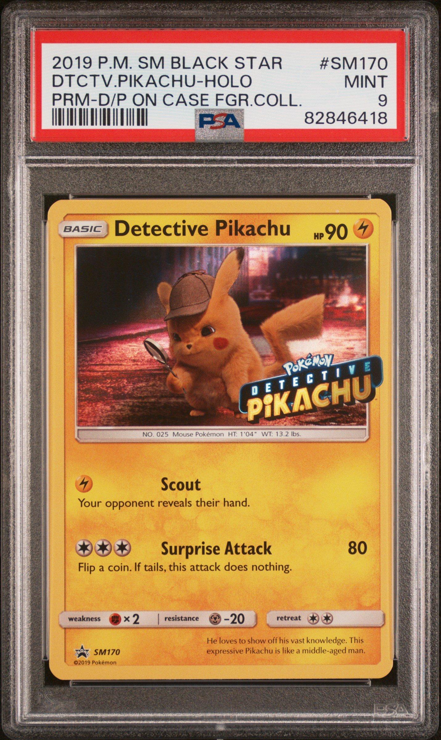 2019 Pokemon Sm Black Star Promo Sm170 Detective Pikachu-holo Detective  Pikachu On The Case Figure Collection PSA 9 Graded Card | GameStop