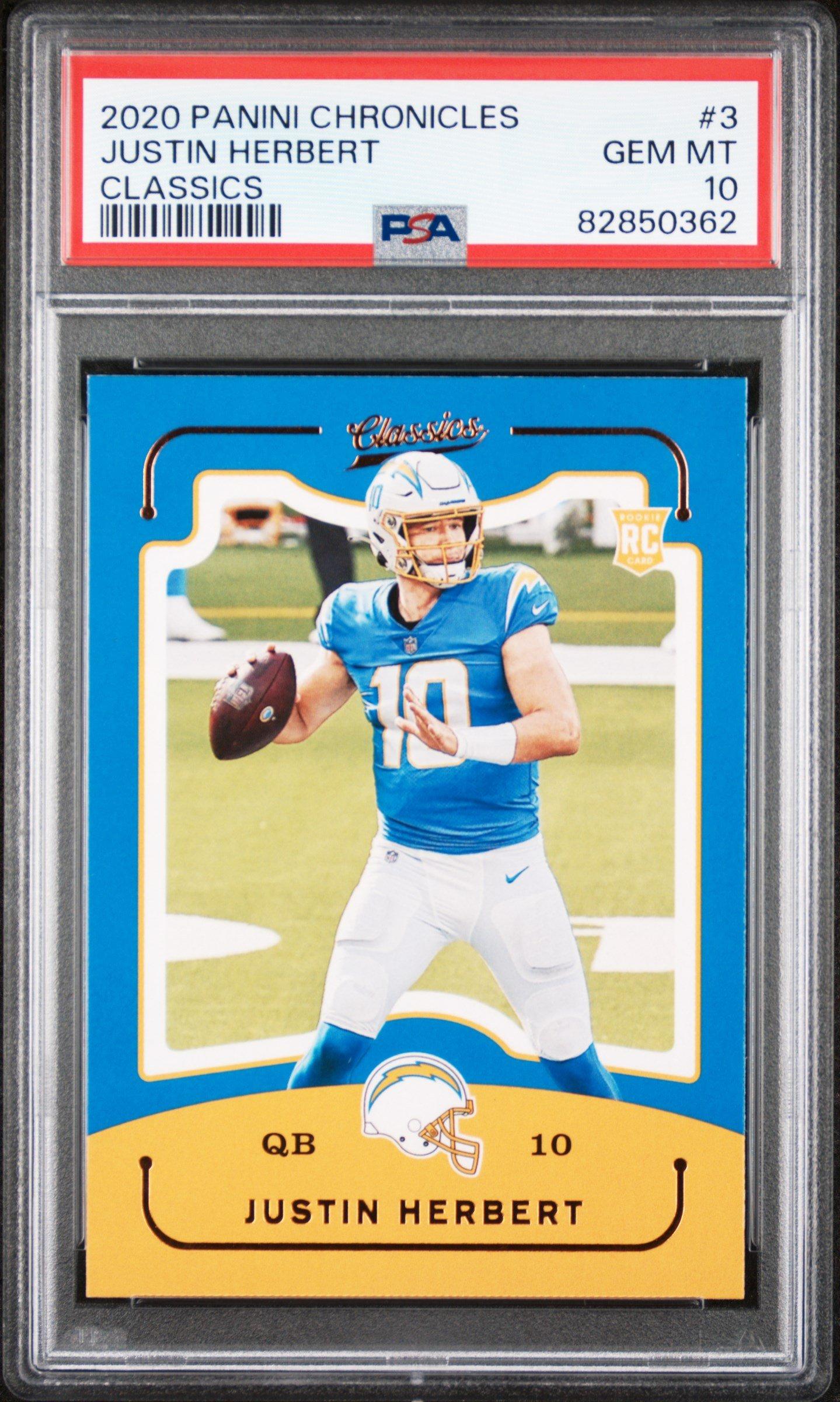 2020 Panini Chronicles Classics 3 Justin Herbert PSA 10