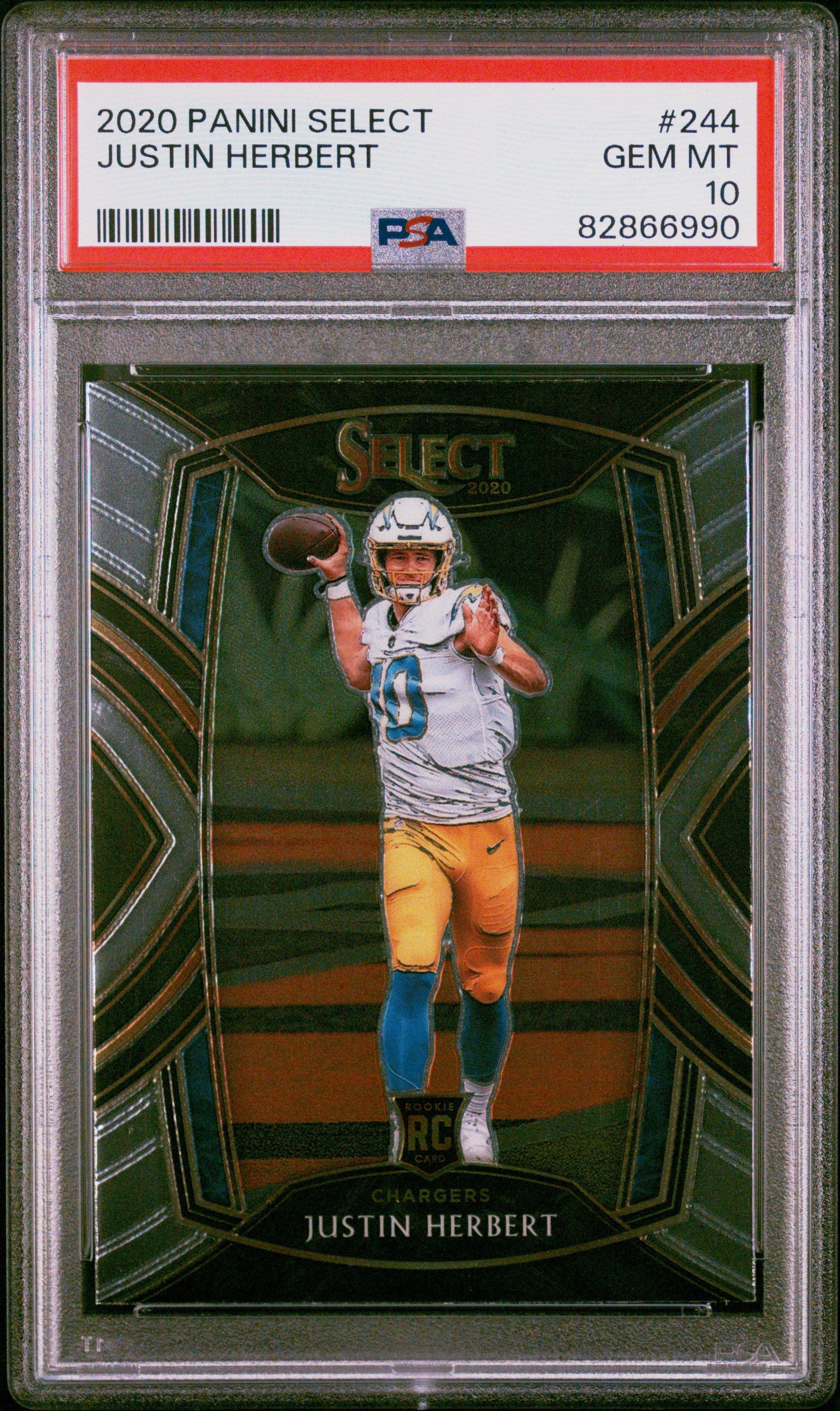 2020 Panini Select 244 Justin Herbert PSA 10