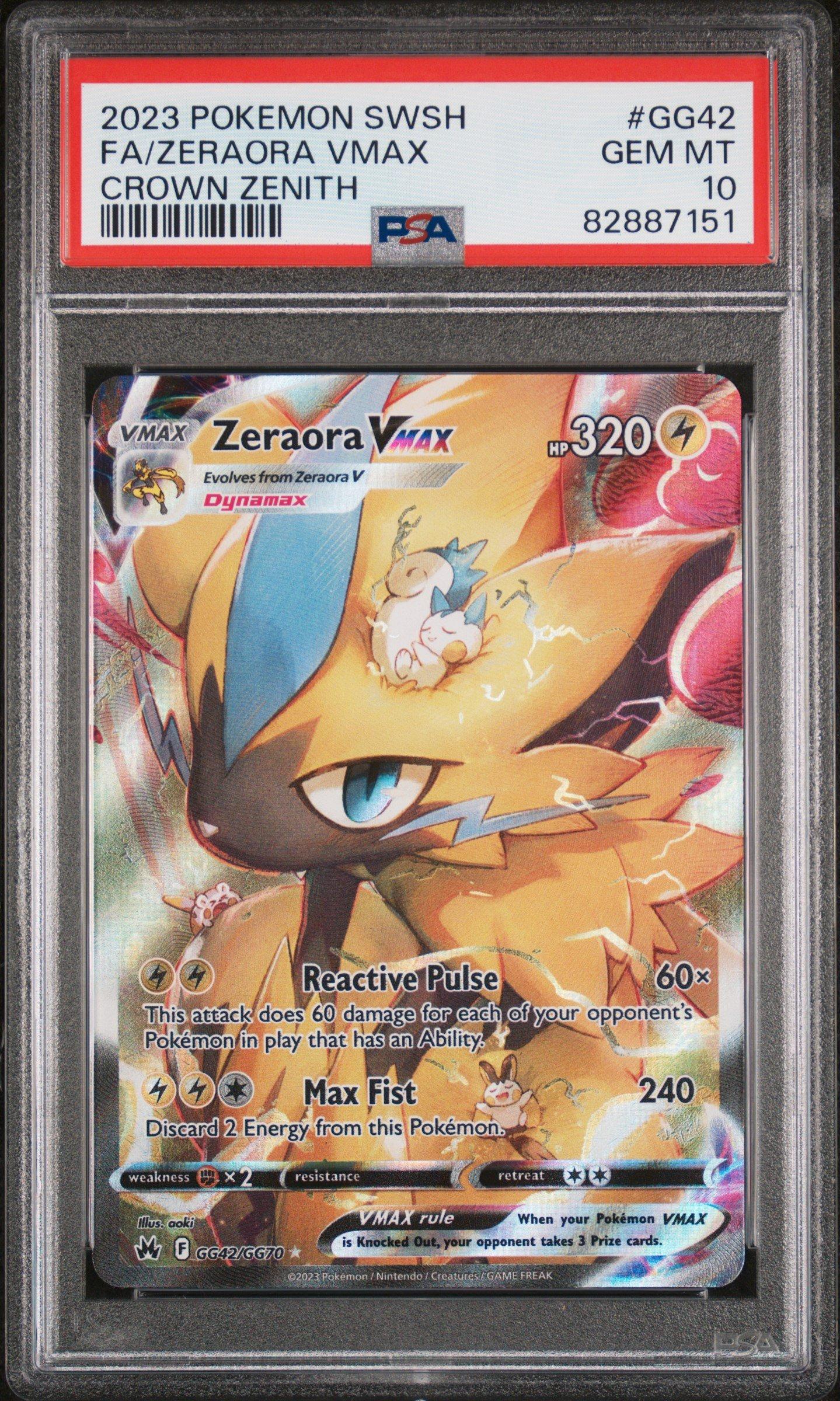 2023 Pokemon Sword And Shield Crown Zenith Gg42 Full Art/zeraora Vmax ...