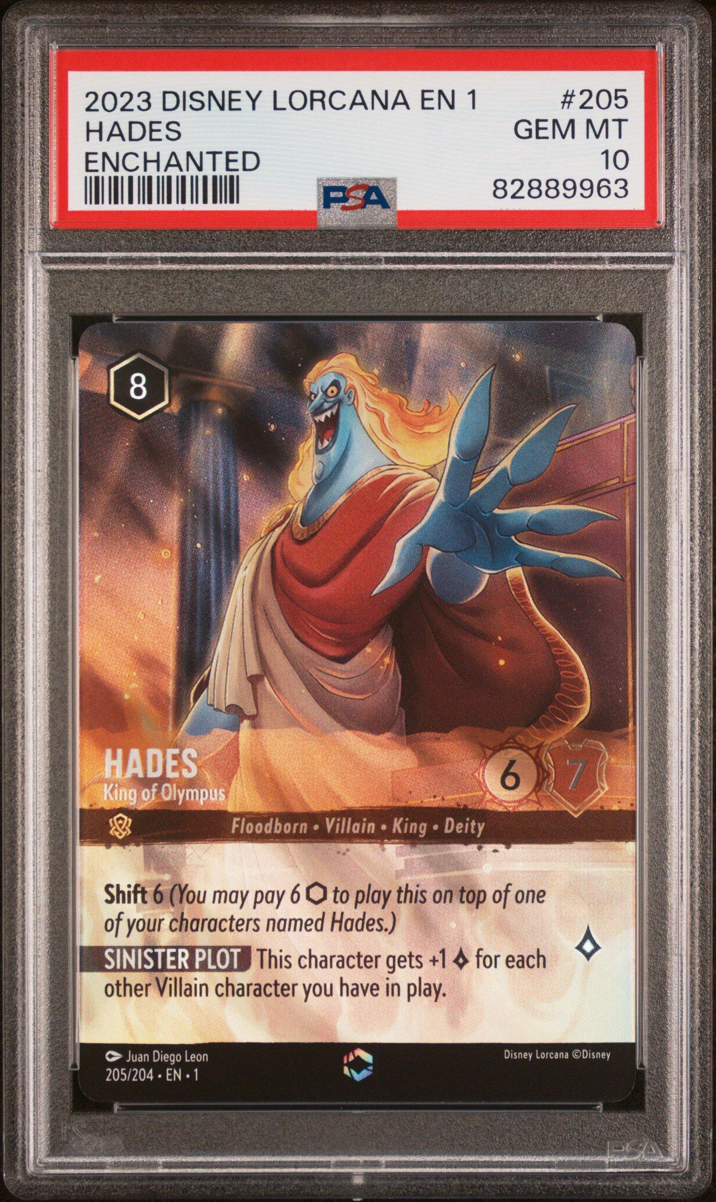 PSA10Disney Lorcana ハデス#205 2023 Disney Lorcana En 1-the First Chapter 205 Hades - King