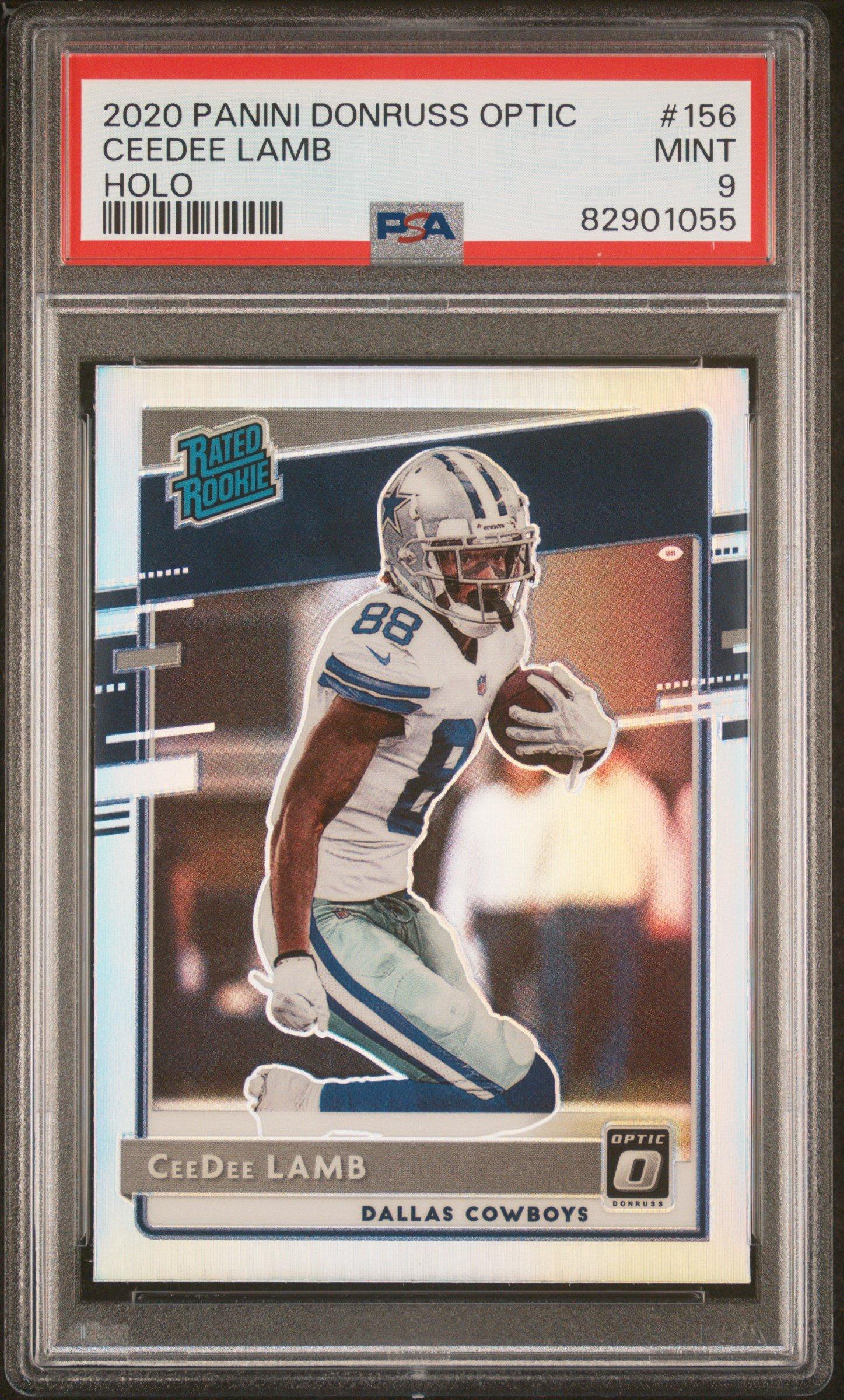 2020 Panini Donruss Optic 156 Ceedee Lamb Holo PSA 9