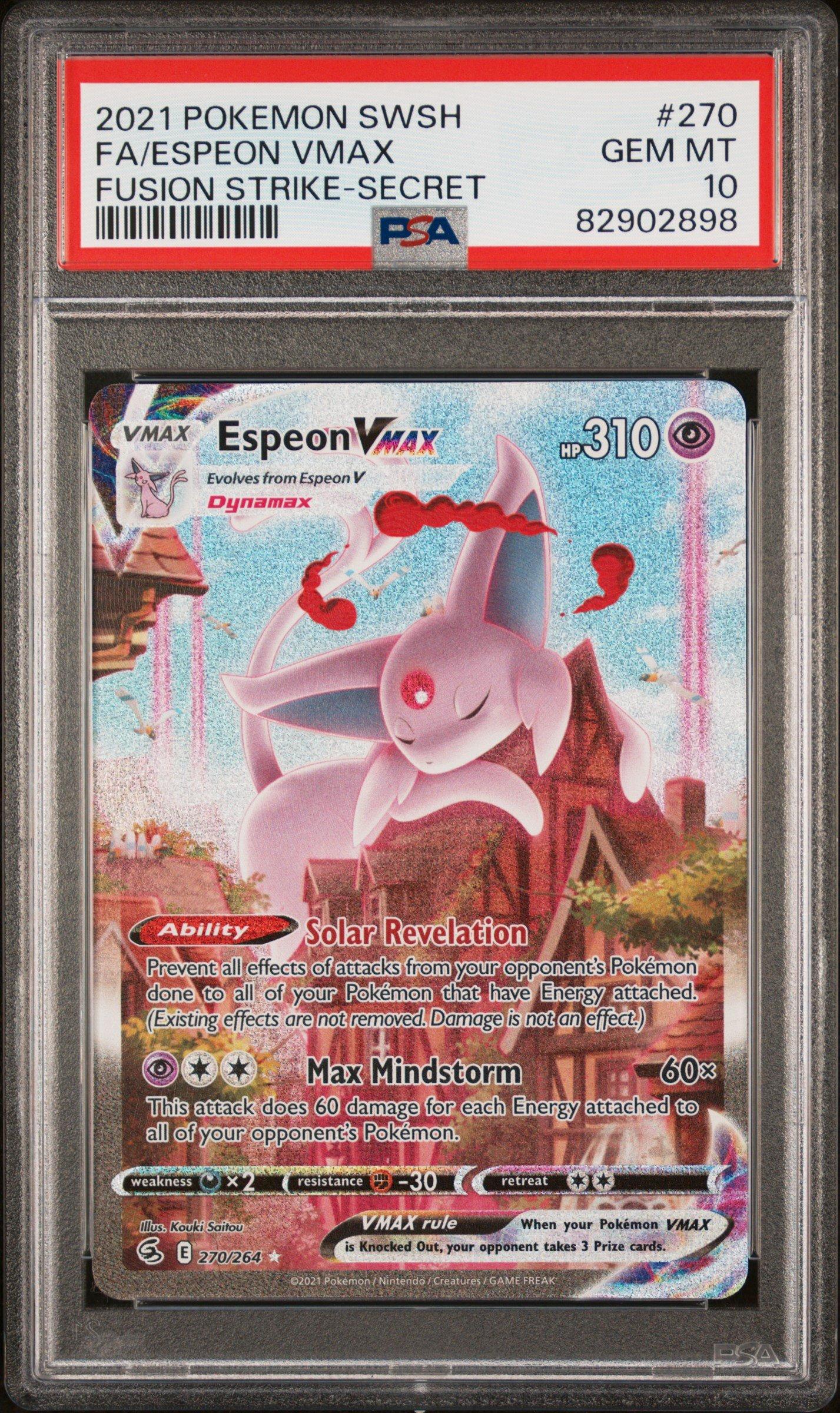 2021 Pokemon Sword & Shield Fusion Strike 270 Full Art/espeon Vmax