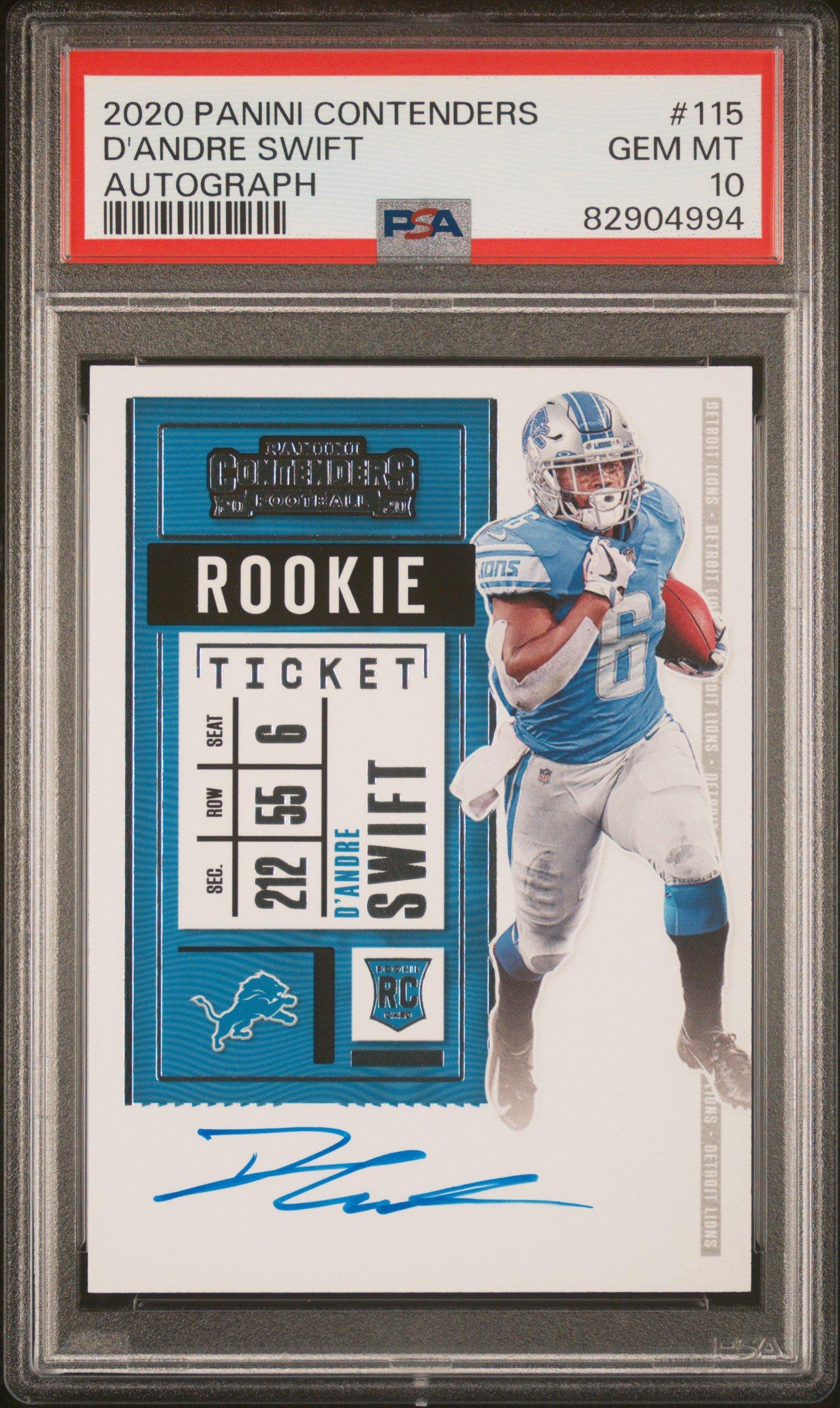 2020 Panini Contenders 115 D'andre Swift Autograph PSA 10