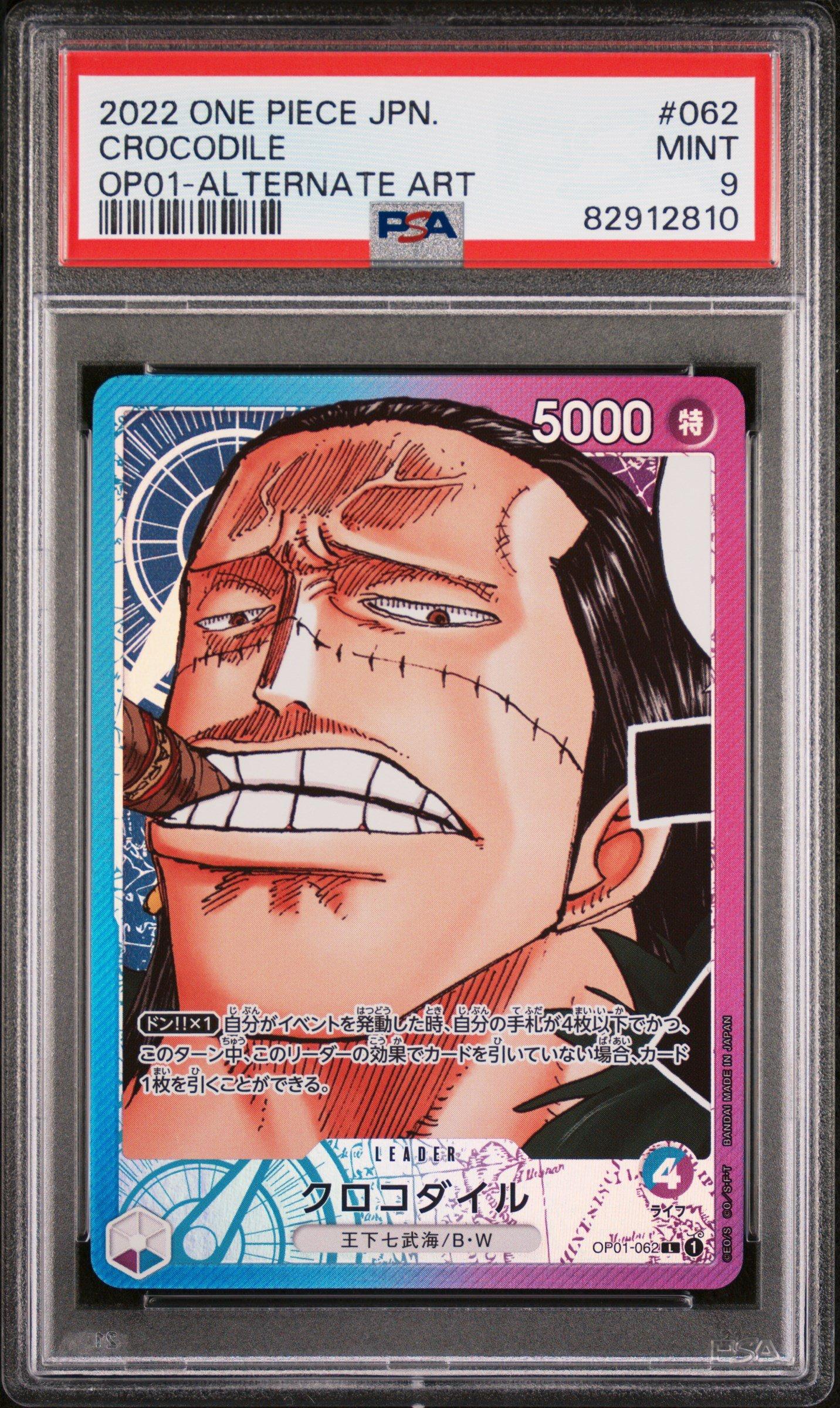 2022 One Piece Japanese Romance Dawn 062 Crocodile Alternate Art PSA