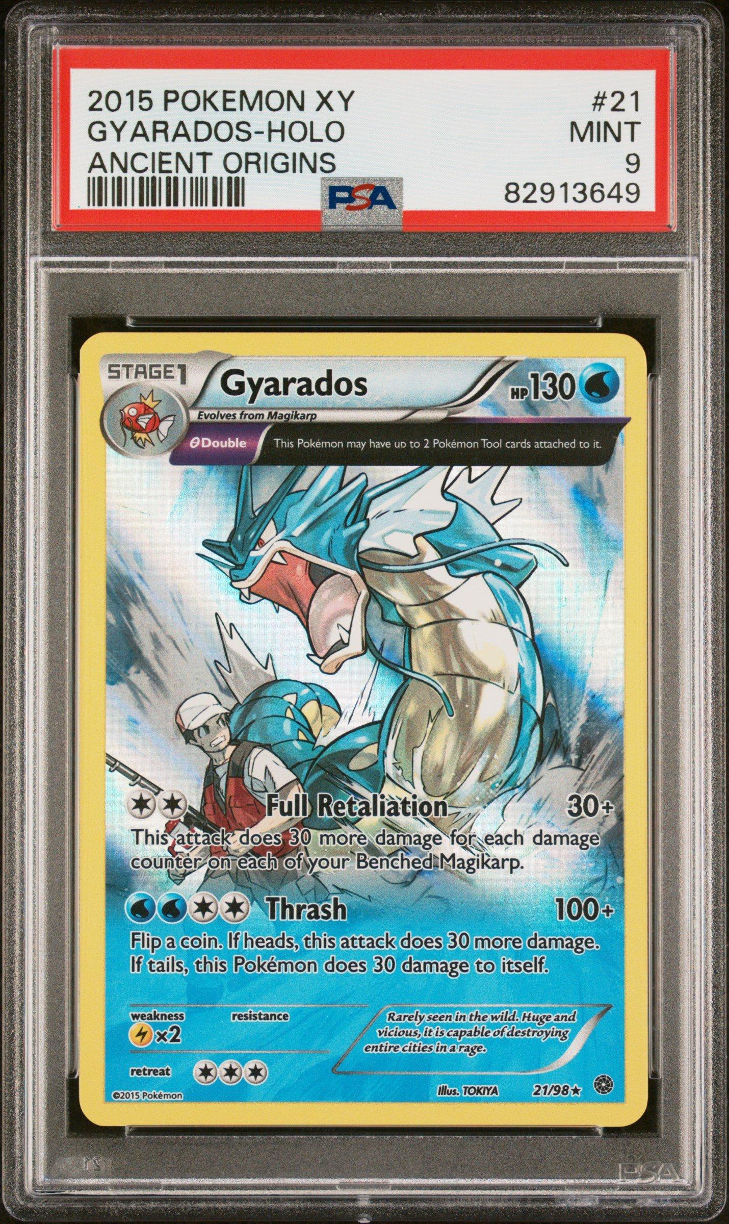ギャラドス アンリミ シータ R xy 021 psa9 2015 Pokemon Xy Ancient Origins 21 Gyarados-holo PSA 9 Graded Card