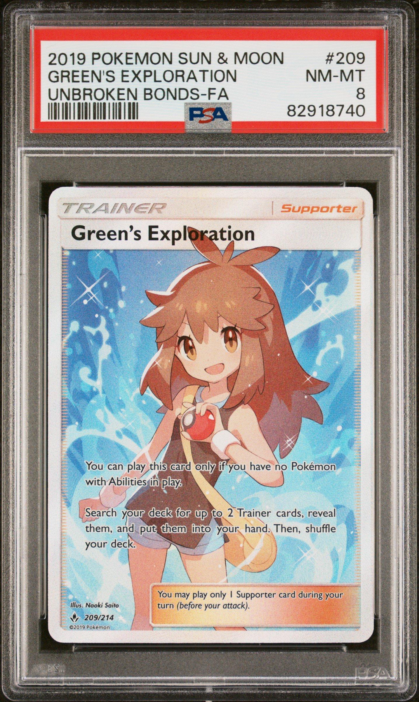 2019 Pokemon Sun & Moon Unbroken Bonds 209 Full Art/green's