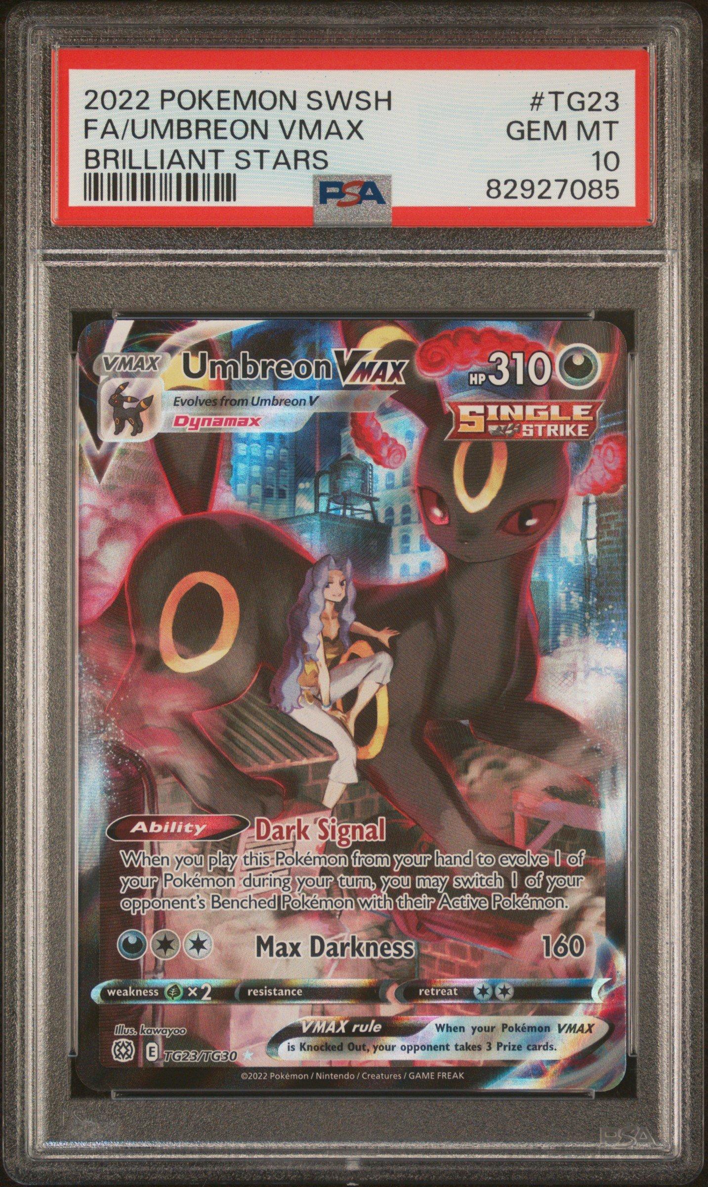 2022 Pokemon Sword & Shield Brilliant Stars Tg23 Fa/umbreon Vmax PSA 10