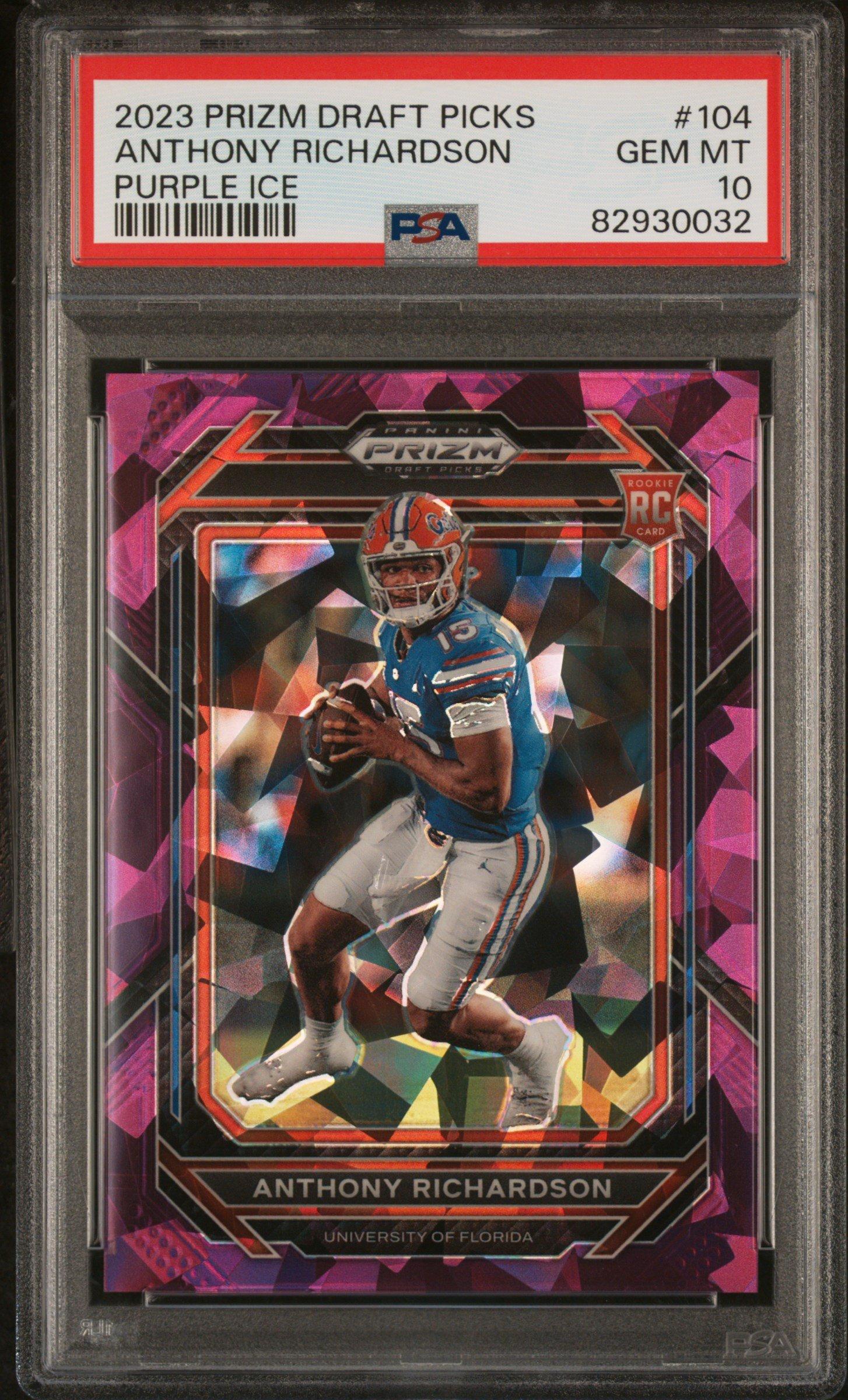 2023 Panini Prizm Draft Picks 104 Anthony Richardson Purple Ice
