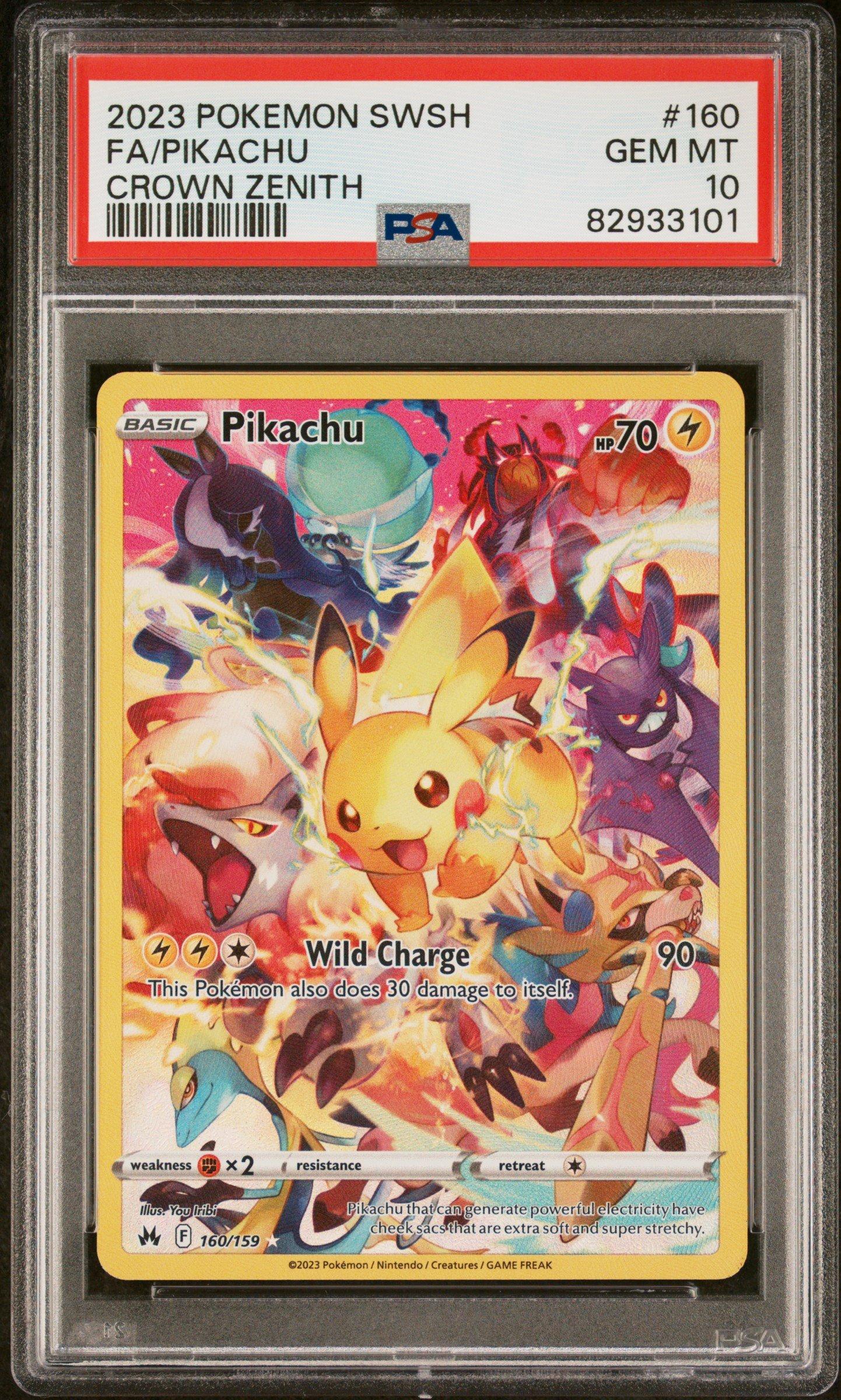 2023 Pokemon Sword And Shield Crown Zenith 160 Full Art/pikachu
