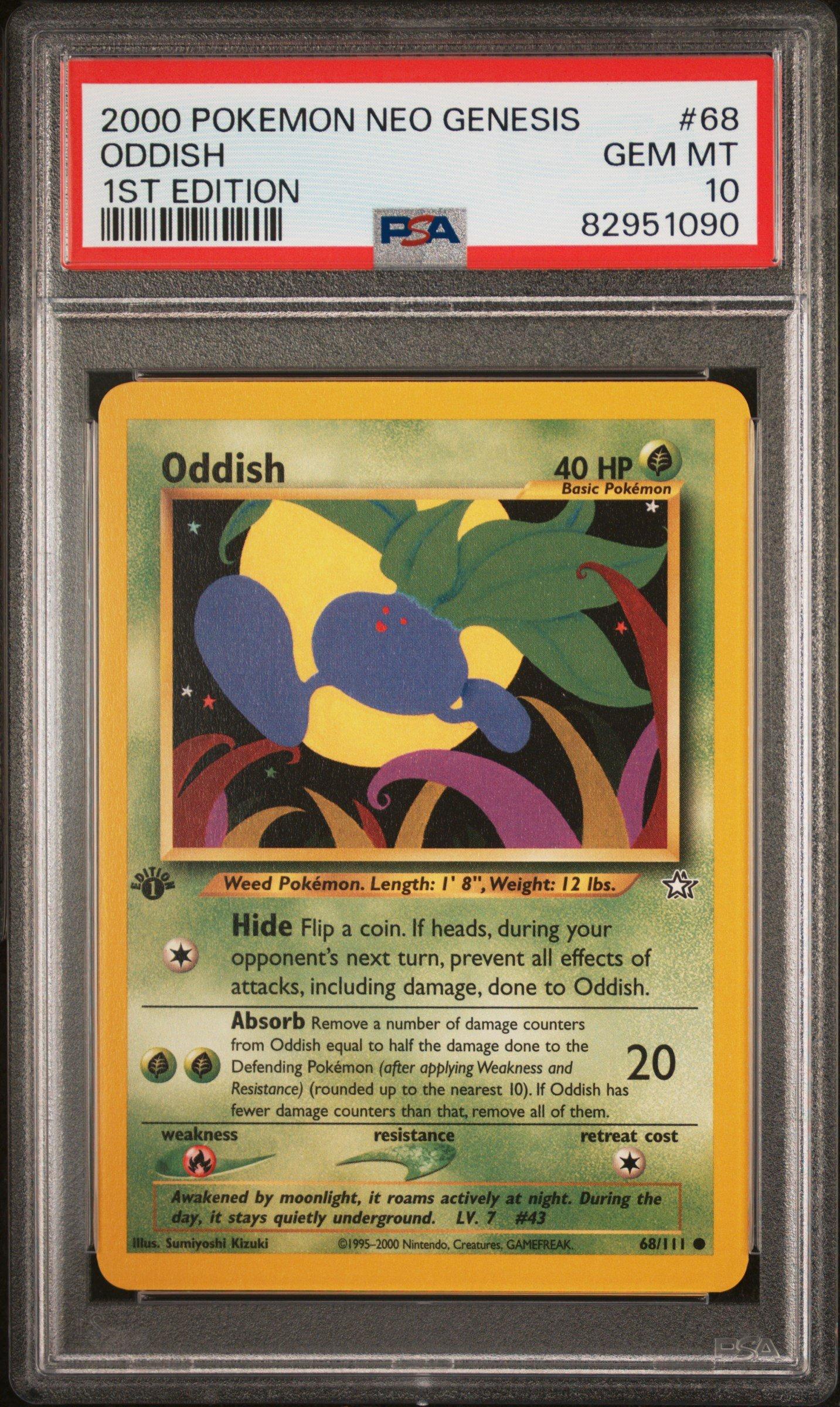 1995 oddish pokemon card 1999 Pokmon Jungle 1st Edition 58/64 CGC 8  Stone Town Collectibles Captured in a crystal Oddish | Paldean Fates |