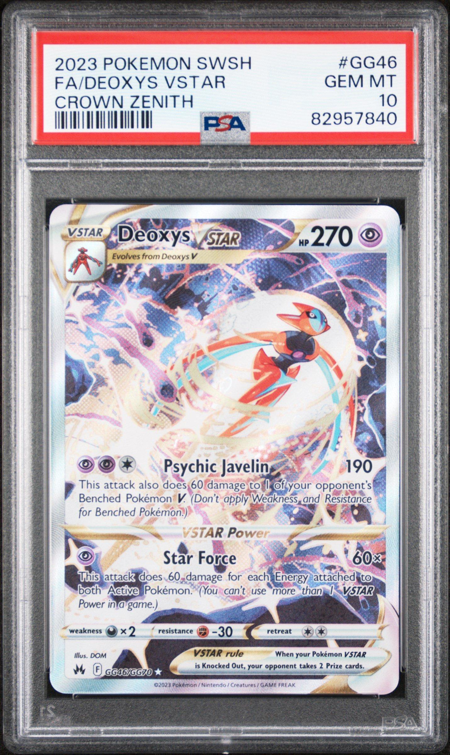 2023 Pokemon Sword And Shield Crown Zenith Gg46 Full Art/deoxys