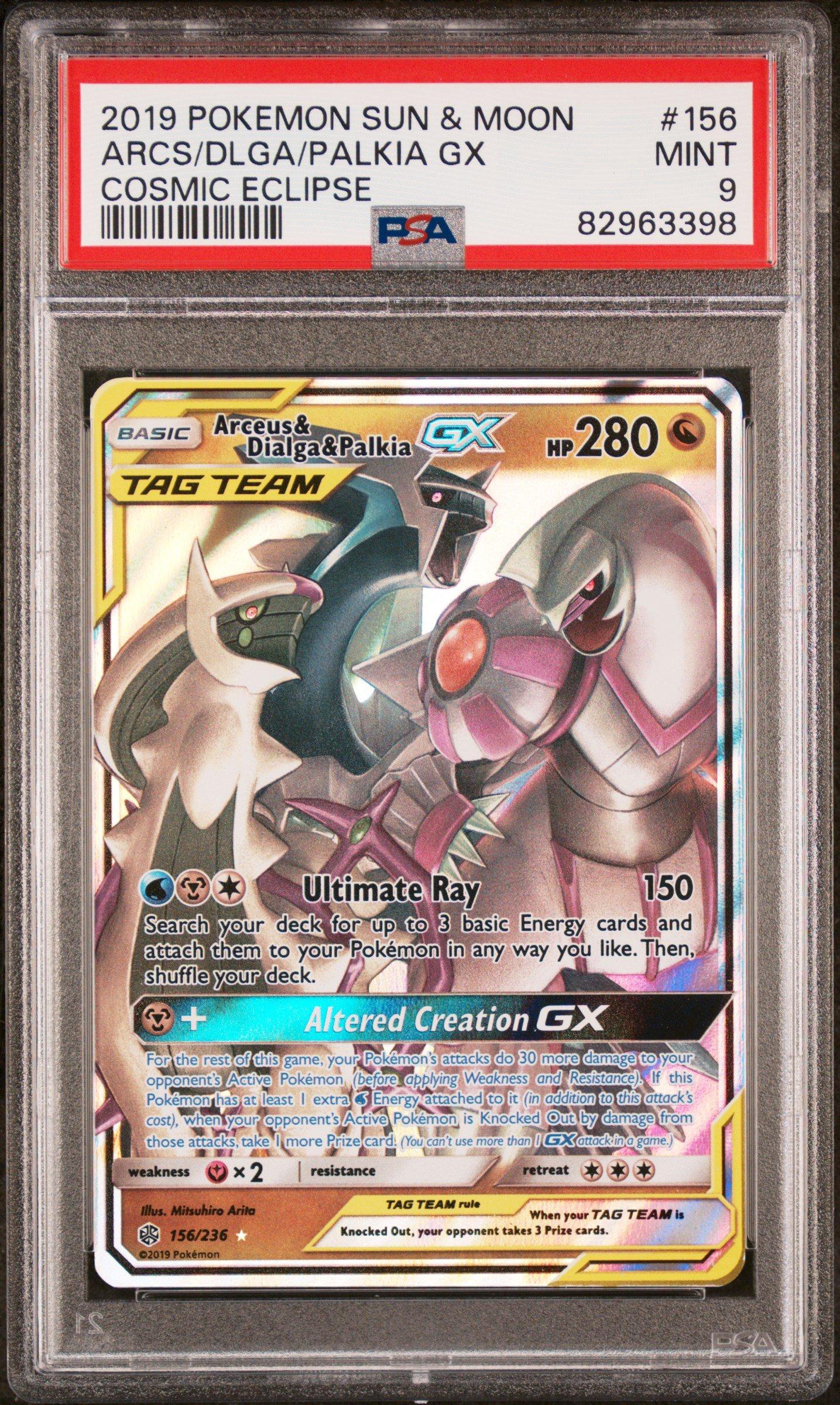 2019 Pokemon Sun & Moon Cosmic Eclipse 156 Arceus & Dialga