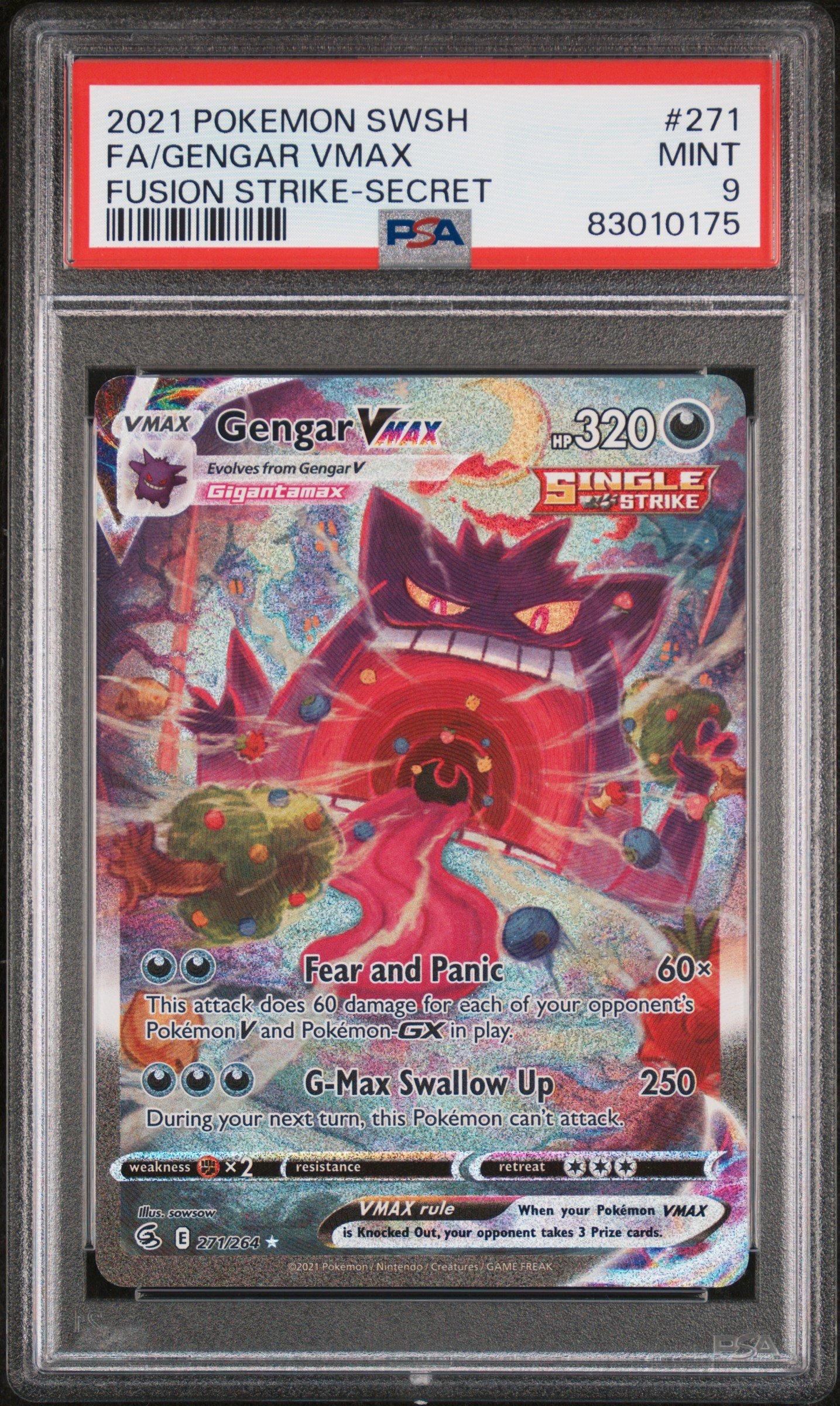 2021 Pokemon Sword & Shield Fusion Strike 271 Fa/gengar Vmax