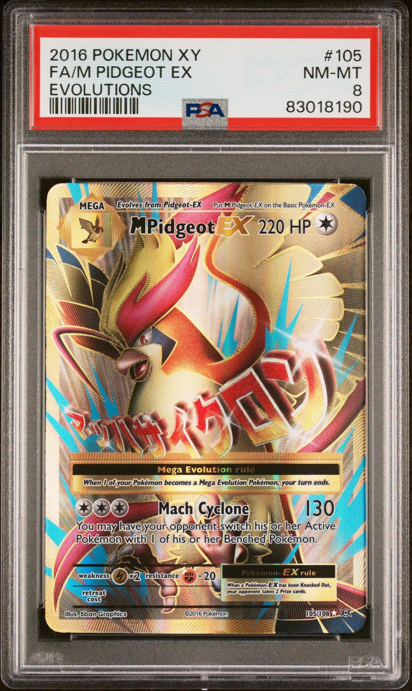 2016 Pokemon Xy Evolutions 105 Full Art/m Pidgeot Ex PSA 8 | GameStop