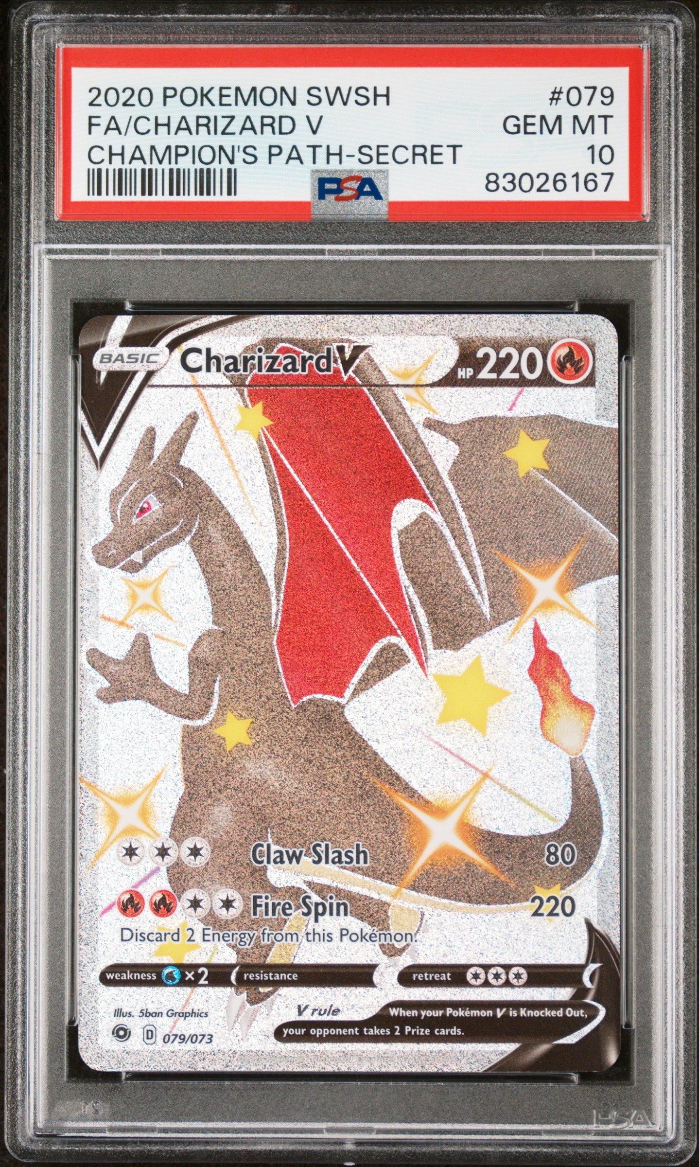 2020 Pokemon Sword & Shield Champion's Path 079 Fa/charizard V PSA 10 ...