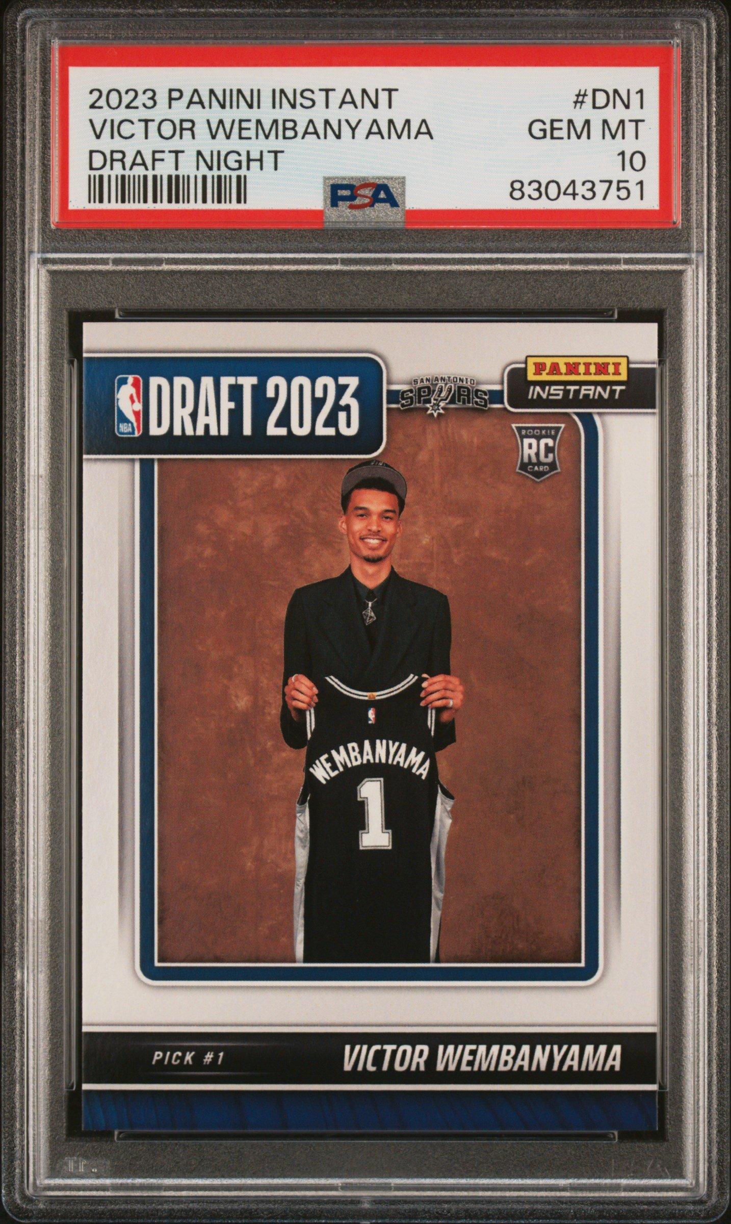 2023 Panini Instant Draft Night Dn1 Victor Wembanyama PSA 10