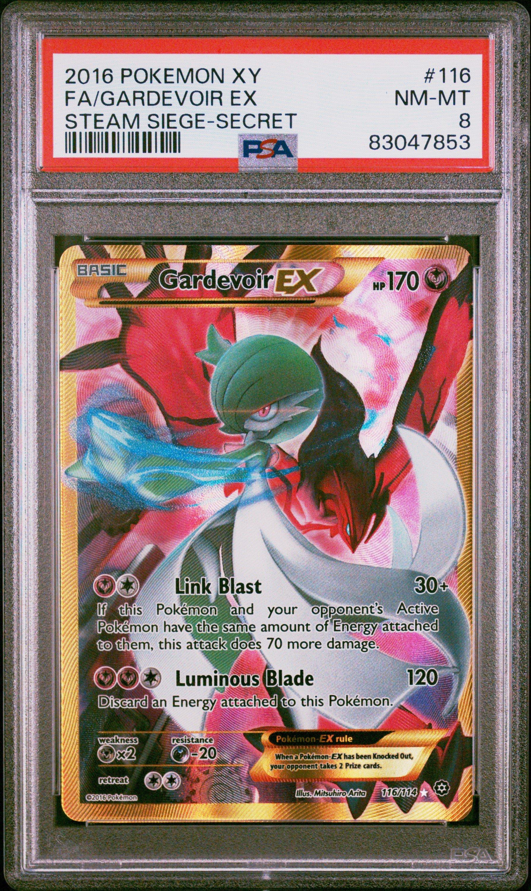 2016 Pokemon Xy Steam Siege 116 Full Art/gardevoir Ex Secret PSA 8
