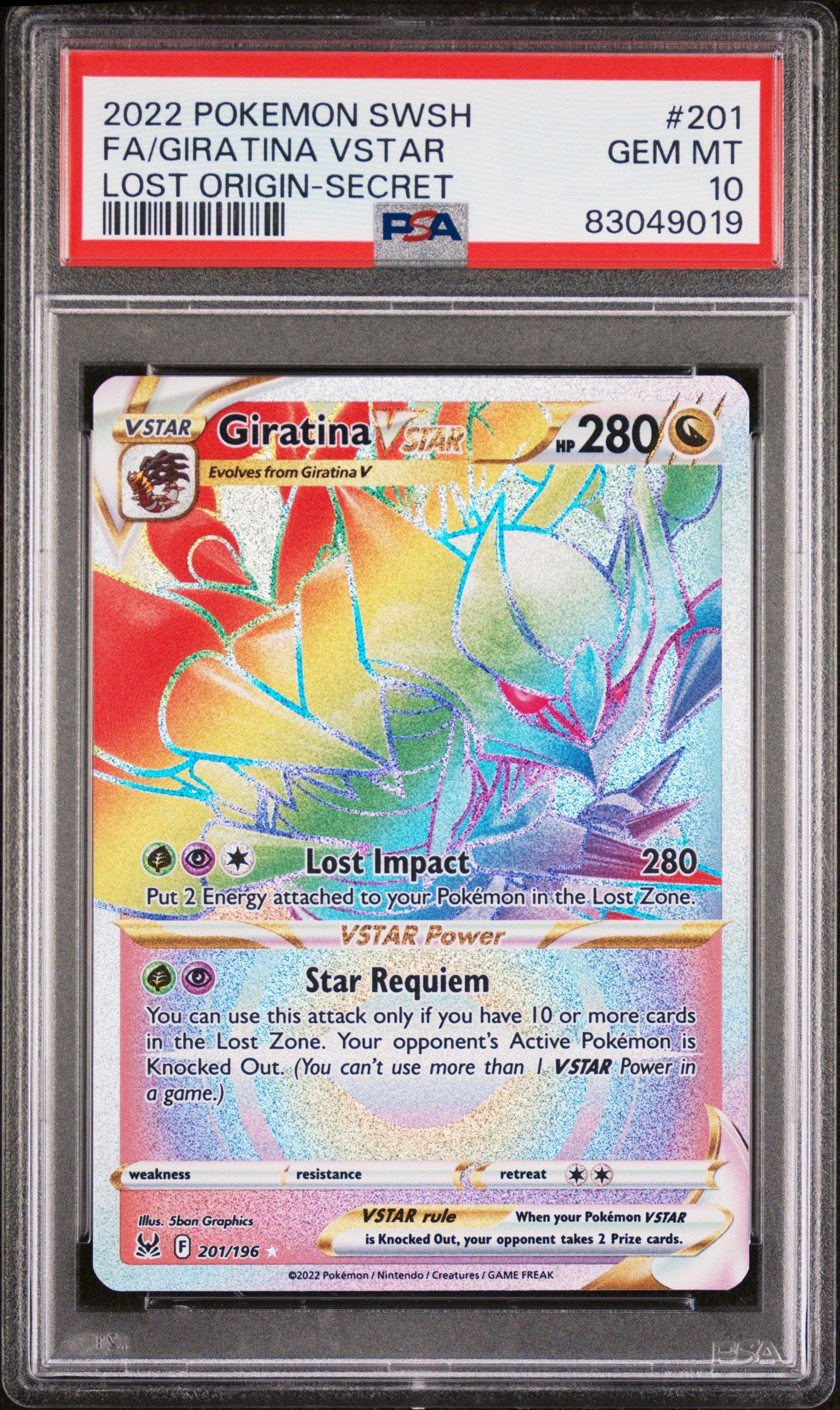 2022 Pokemon Sword & Shield Lost Origin 201 Fa/giratina Vstar PSA