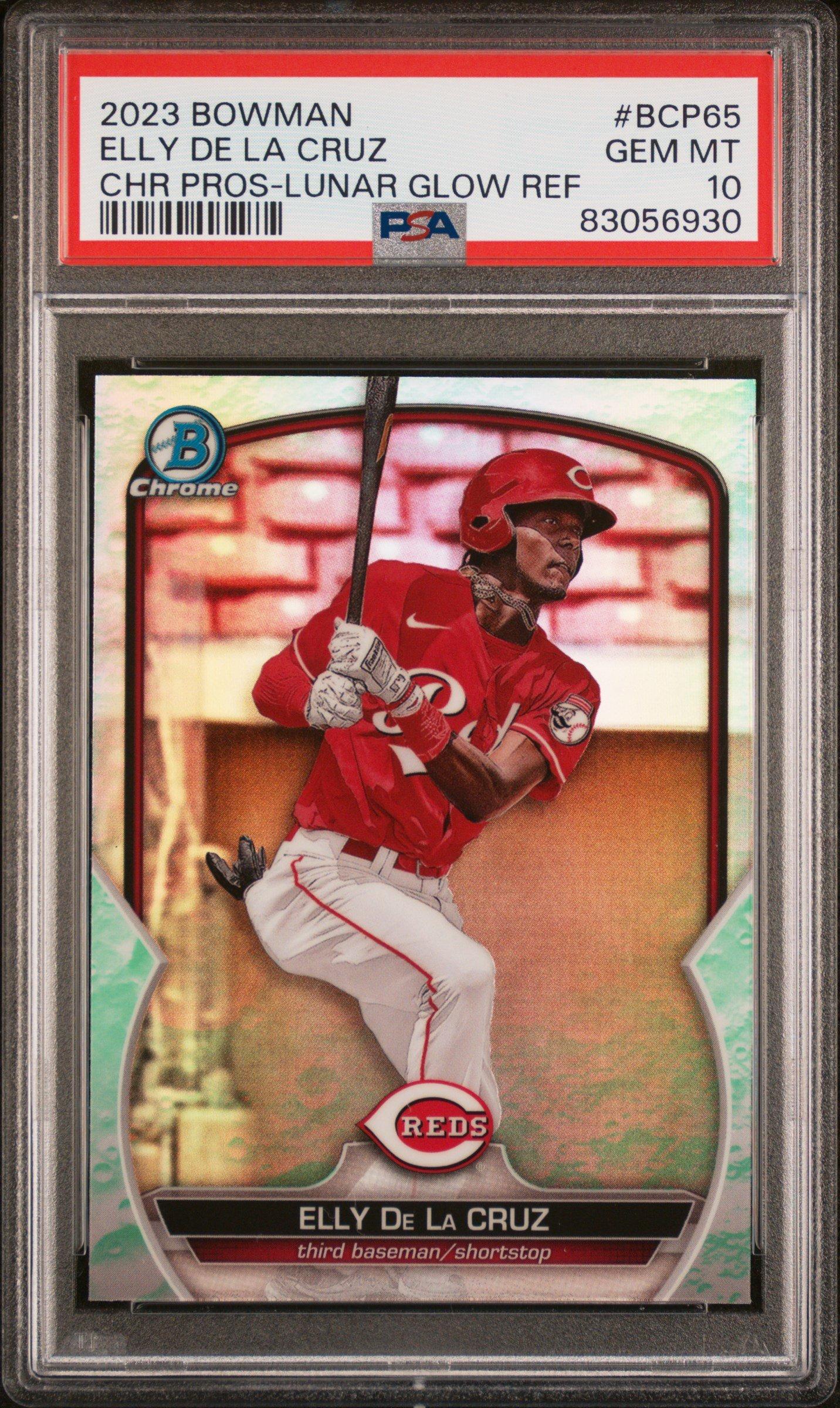 2023 Bowman Chrome Prospects Bcp65 Elly De La Cruz Lunar Glow Refractor PSA 10