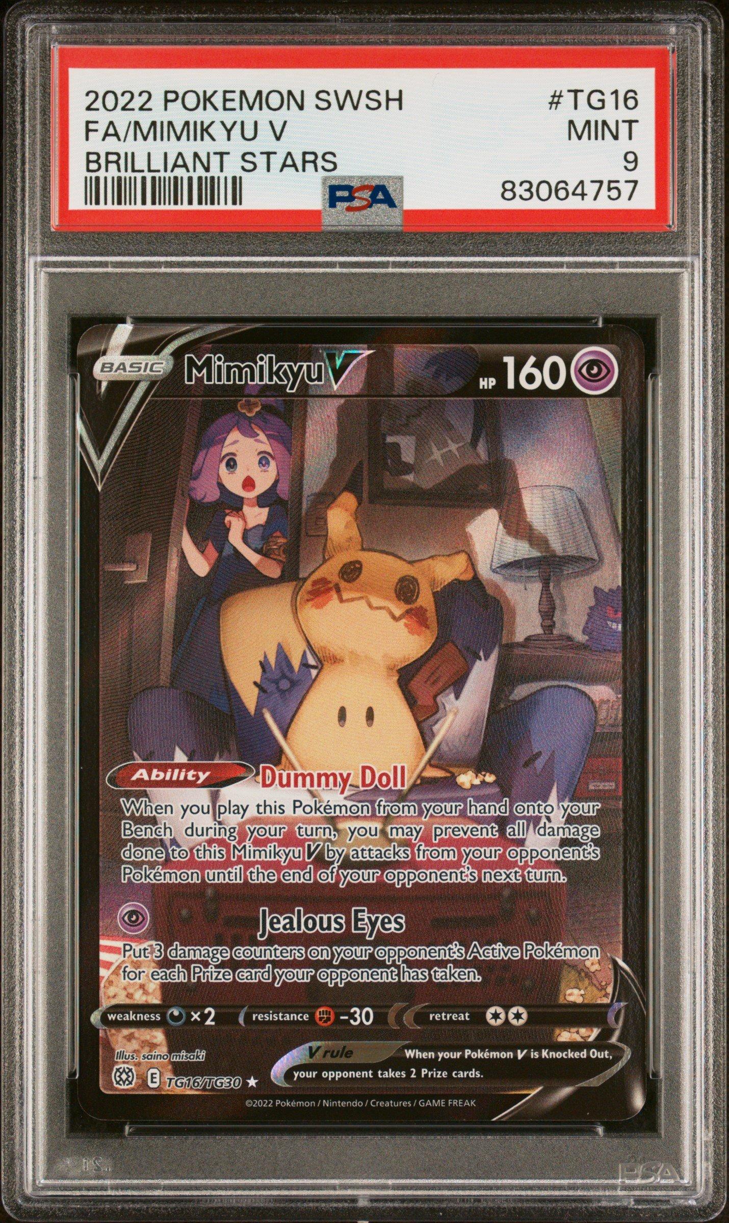 2022 Pokemon Sword & Shield Brilliant Stars Tg16 Full Art/mimikyu