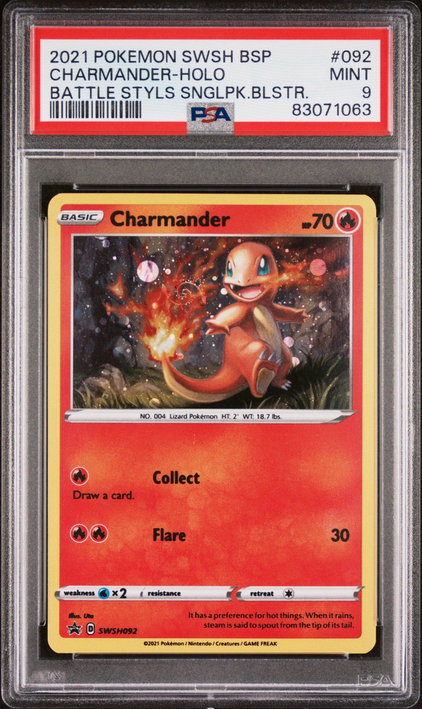 2021 Pokemon Swsh Black Star Promo 092 Charmander PSA 9 | GameStop