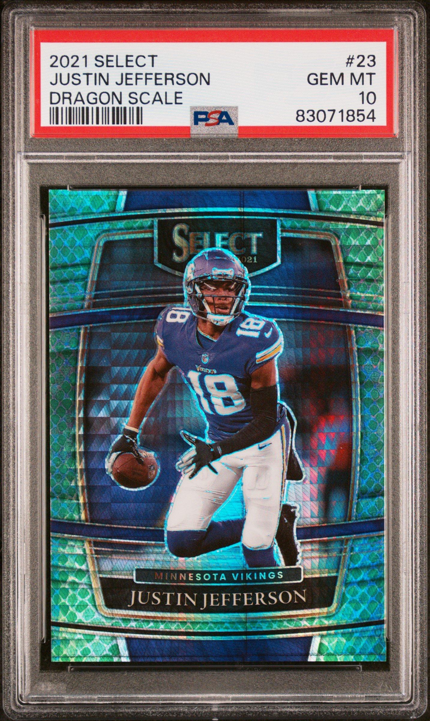 justin jefferson graded card 30 mil Eagle Hologram-Backed PVC Card (CR80/Credit Card Size) main image 1