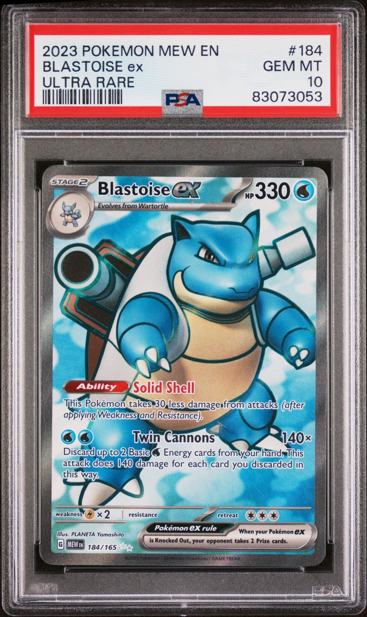 2023 Pokemon Mew En-151 184 Blastoise Ex Ultra Rare PSA