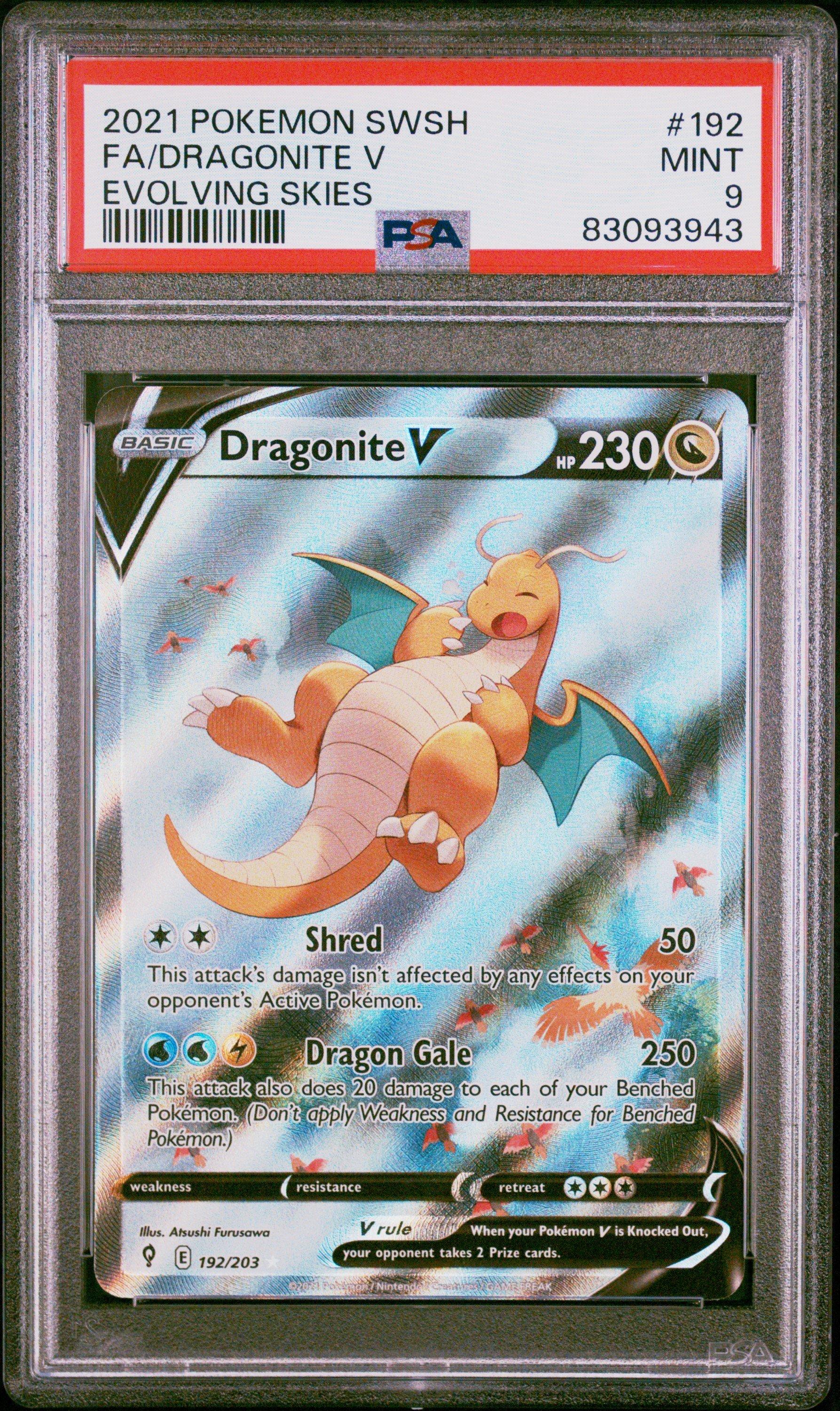 2021 Pokemon Sword & Shield Evolving Skies 192 Full Art/dragonite