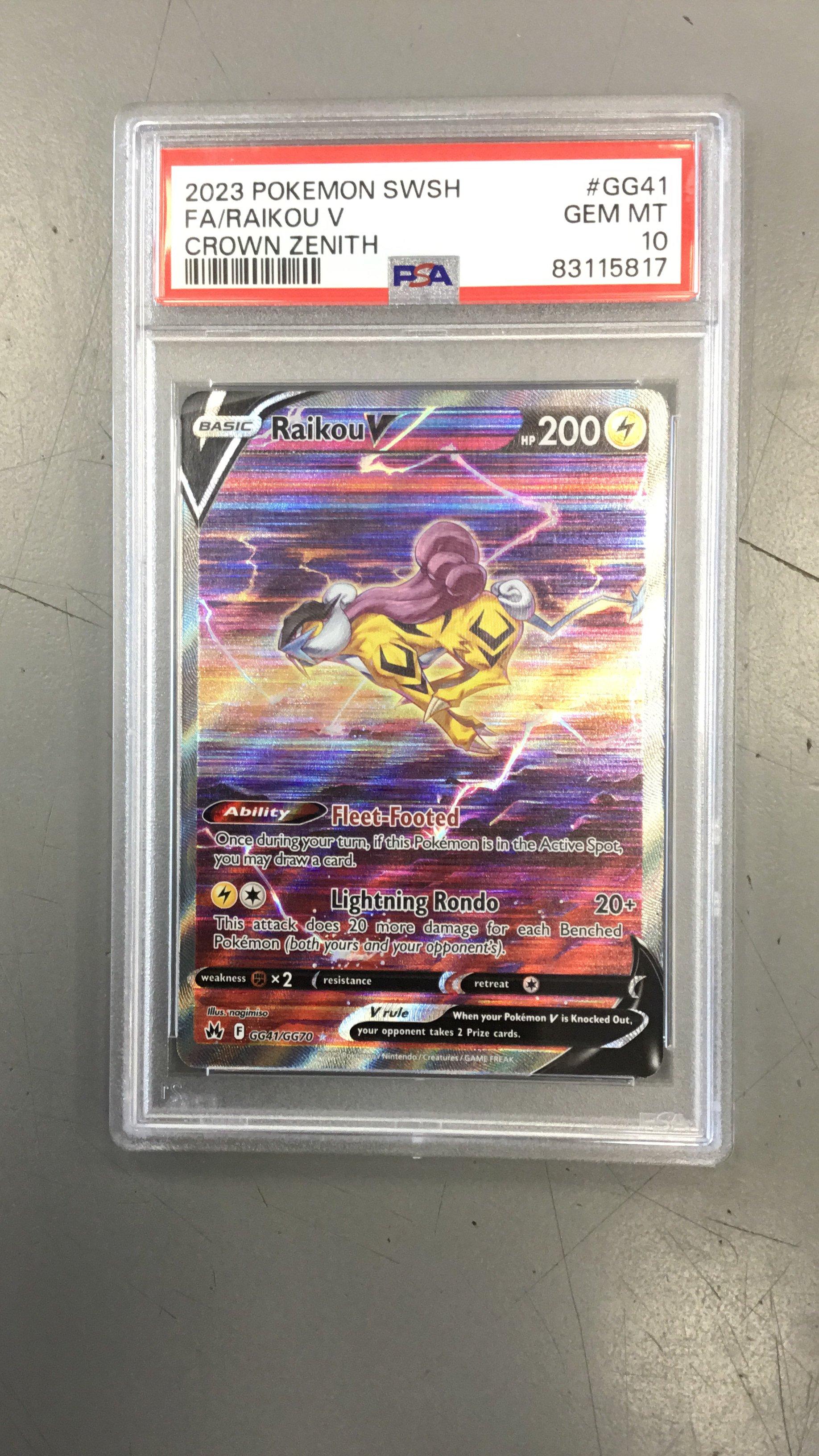 2023 Pokemon Sword And Shield Crown Zenith Gg41 Full Art/raikou V