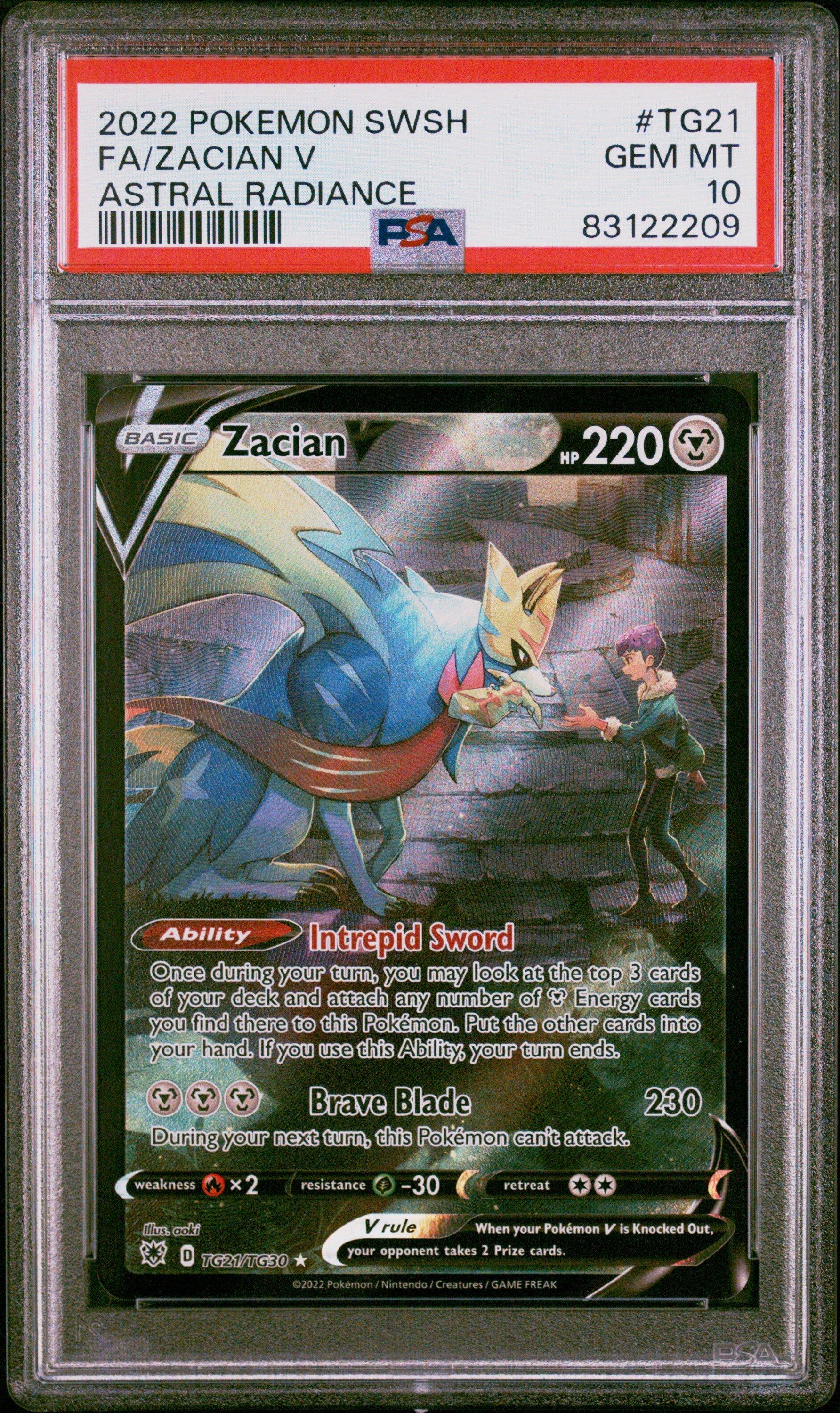 2022 Pokemon Sword & Shield Astral Radiance Tg21 Full Art/zacian V