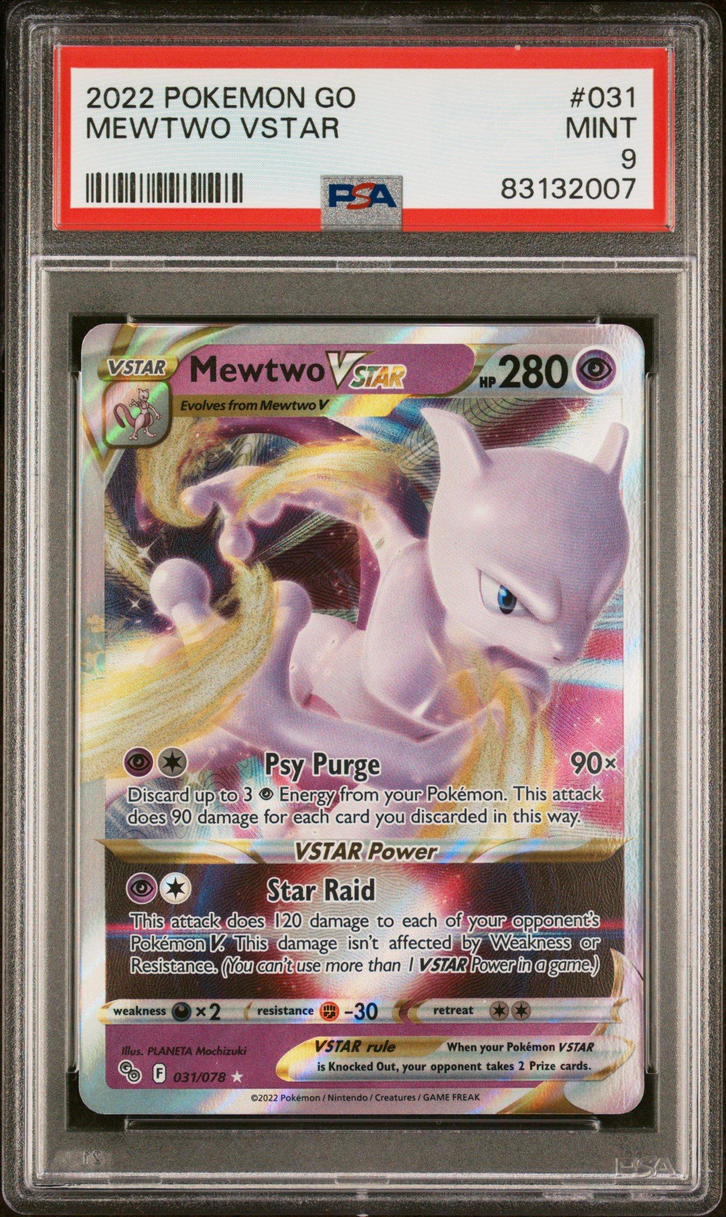 2022 Pokemon Go 031 Mewtwo Vstar PSA 9 Graded Card | GameStop