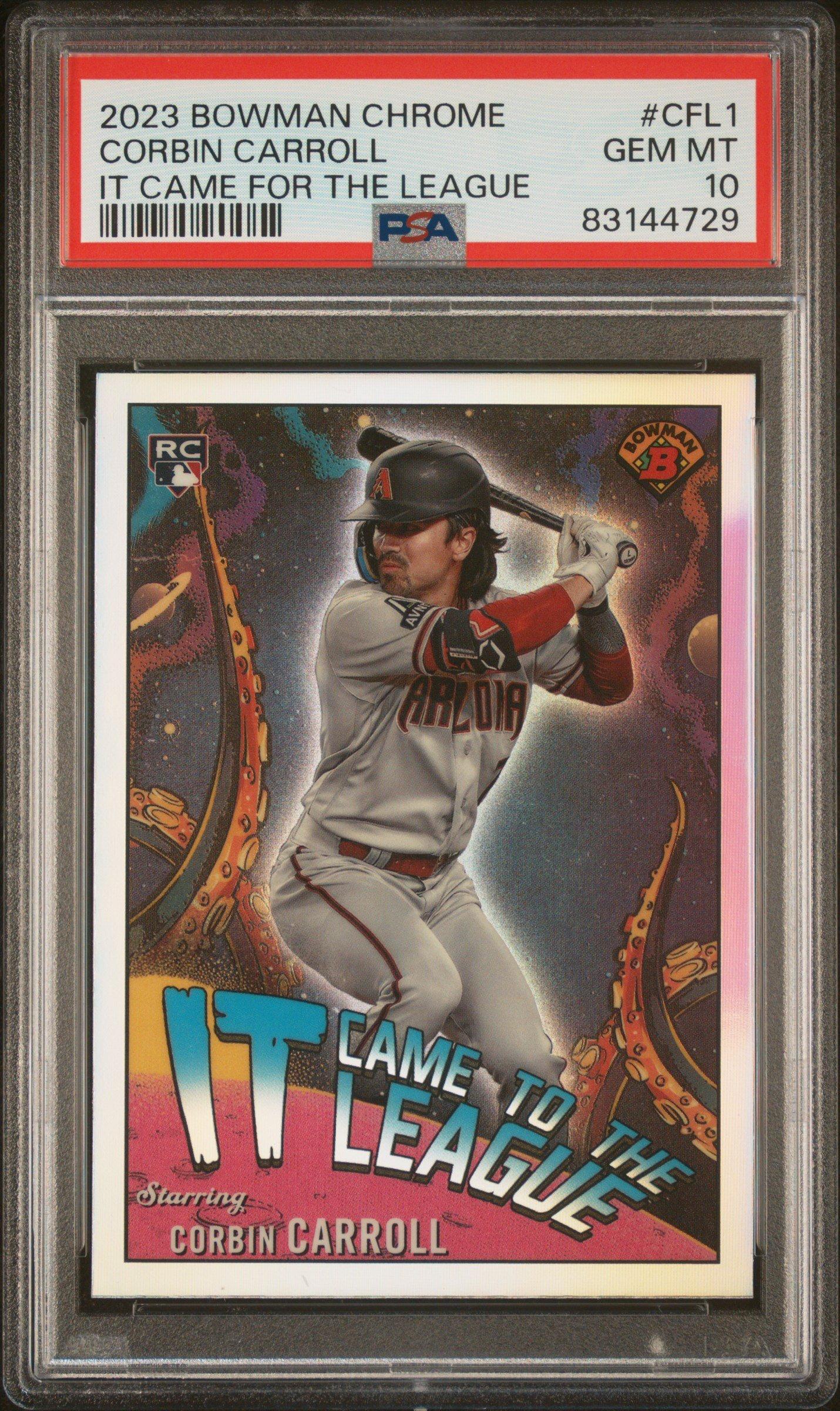 2023 Bowman Chrome It Came For The League Cfl1 Corbin Carroll PSA 10