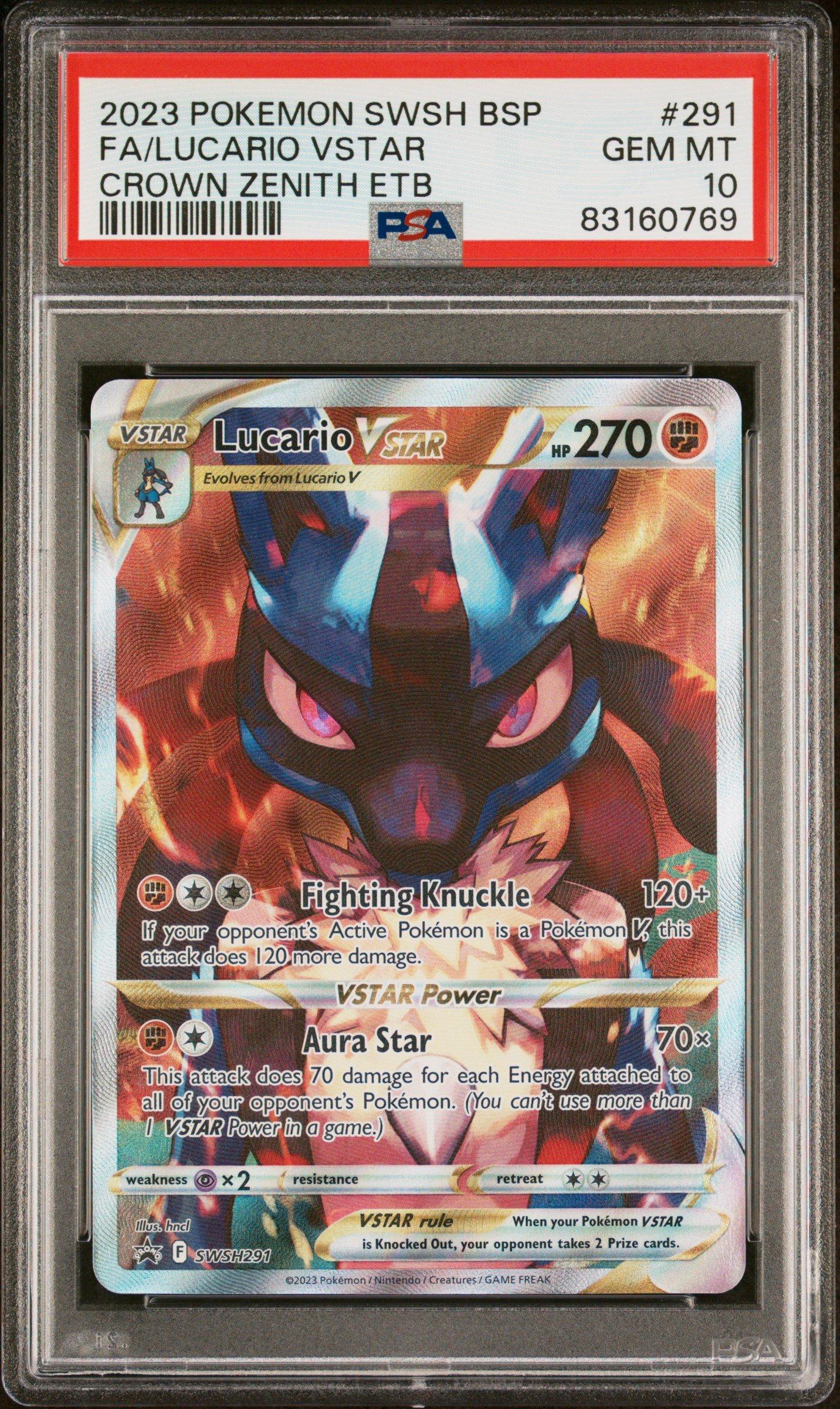 2023 Pokemon Swsh Black Star Promo 291 Full Art/lucario