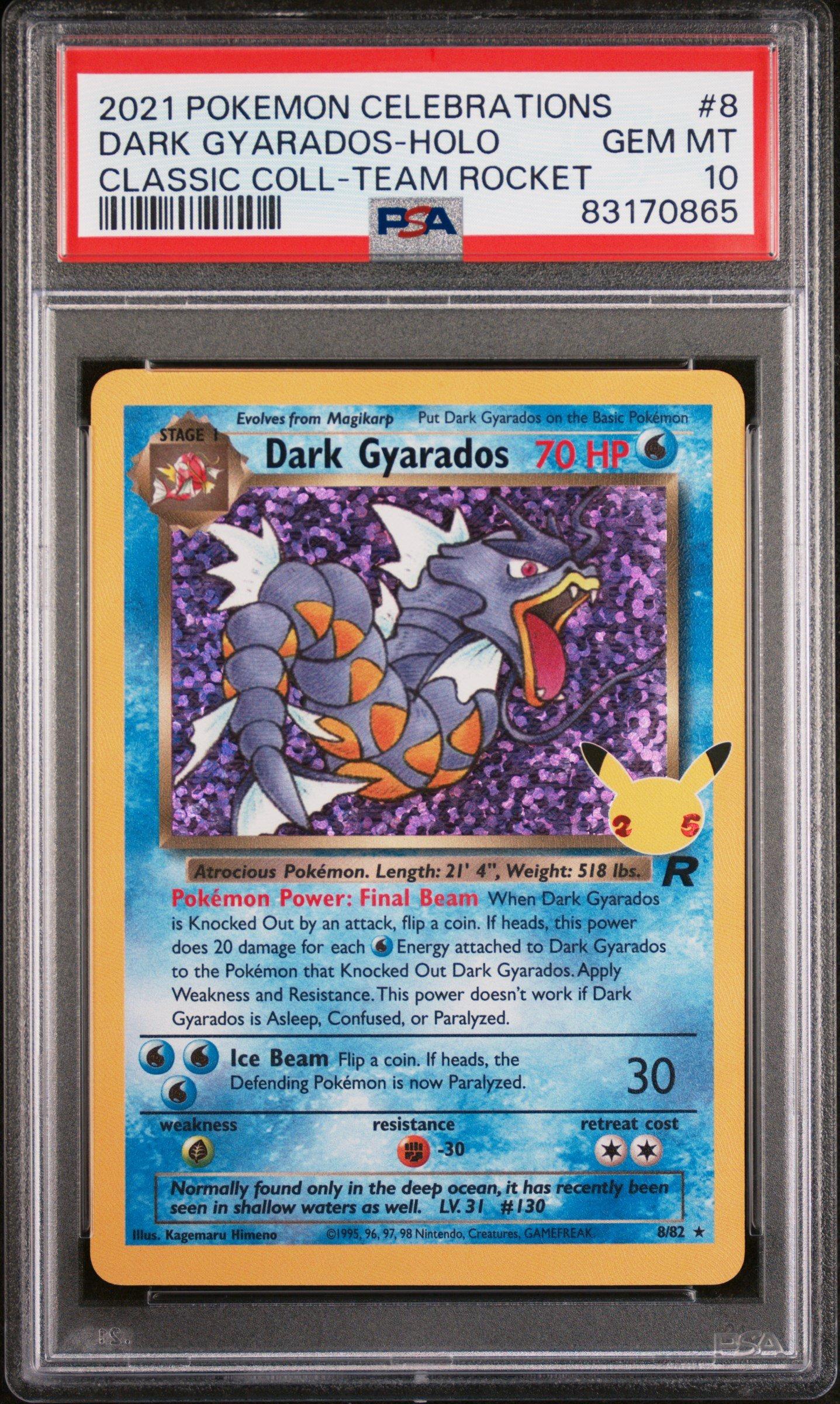2021 Pokemon Celebrations Classic Collection 8 Dark Gyarados-holo