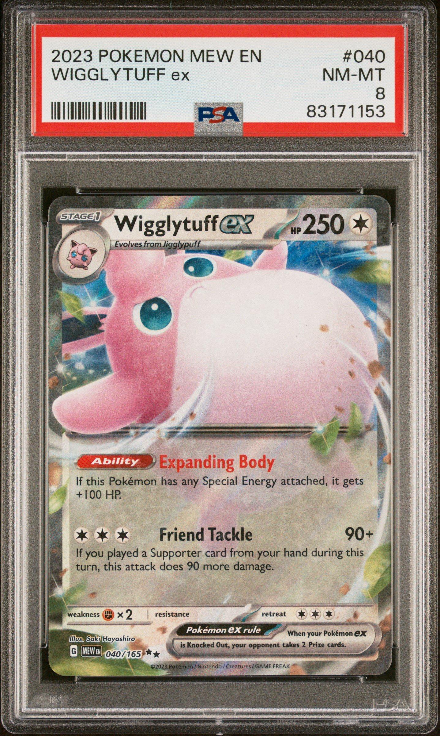 2023 Pokemon Mew En-151 040 Wigglytuff Ex PSA