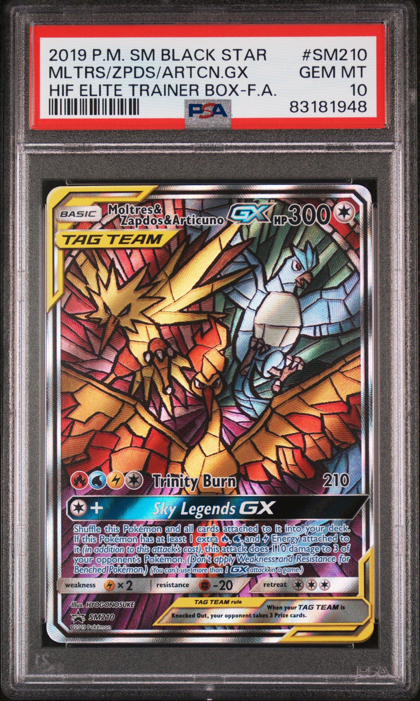 2019 Pokemon Sm Black Star Promo Sm210 Full Art/moltres & Zapdos
