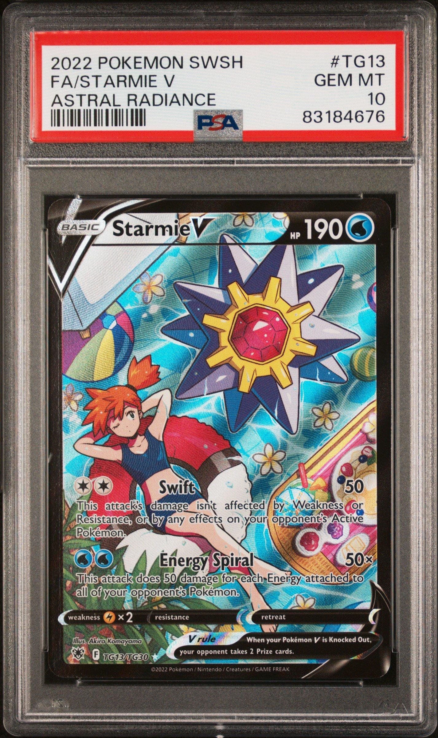 2022 Pokemon Sword & Shield Astral Radiance Tg13 Full Art/starmie