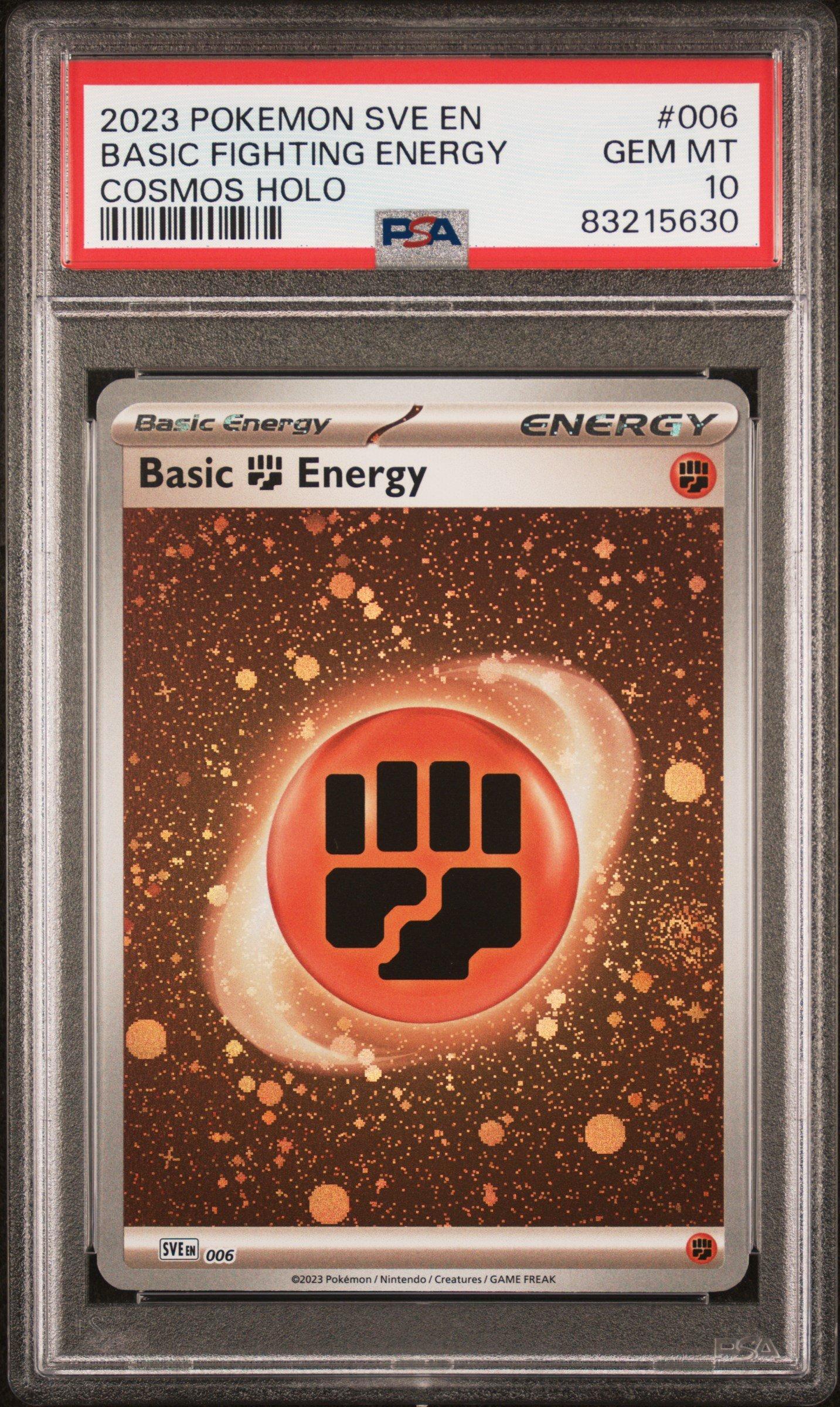 2023 Pokemon Sve En-basic Energies 006 Basic Fighting Energy Cosmos Holo PSA