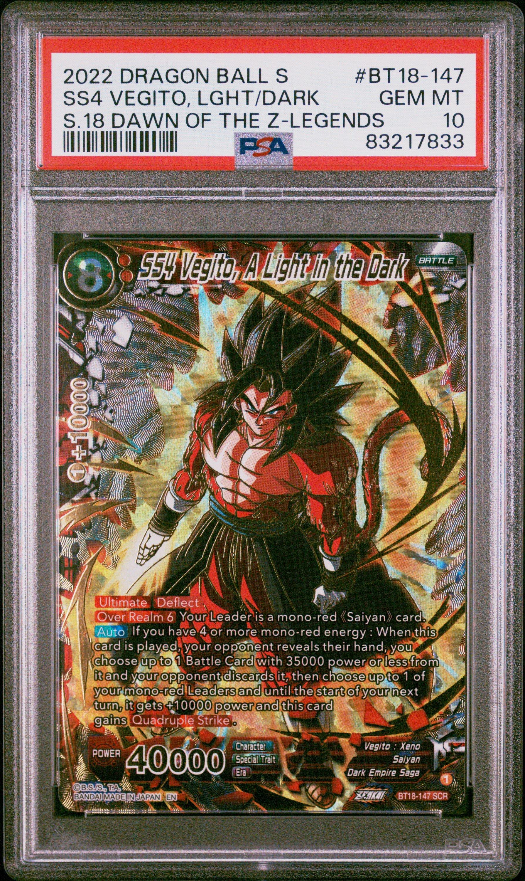 BT18-147 SCR ドラゴンボール　ベジット　4 2022 Dragon Ball Super Card Game Series 18 Dawn Of The Z-legends
