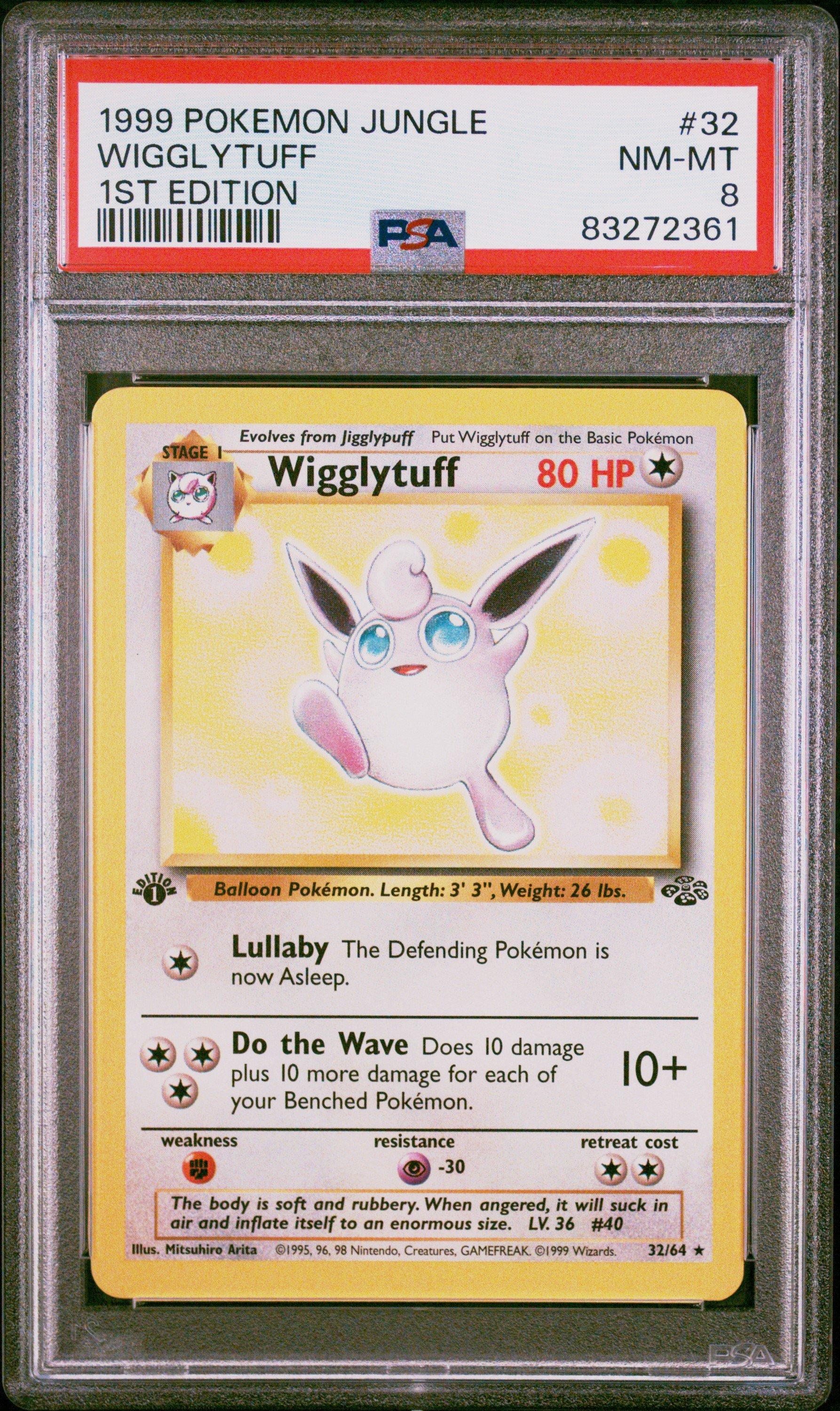 1999 Pokemon Jungle 32 Wigglytuff 1st Edition PSA