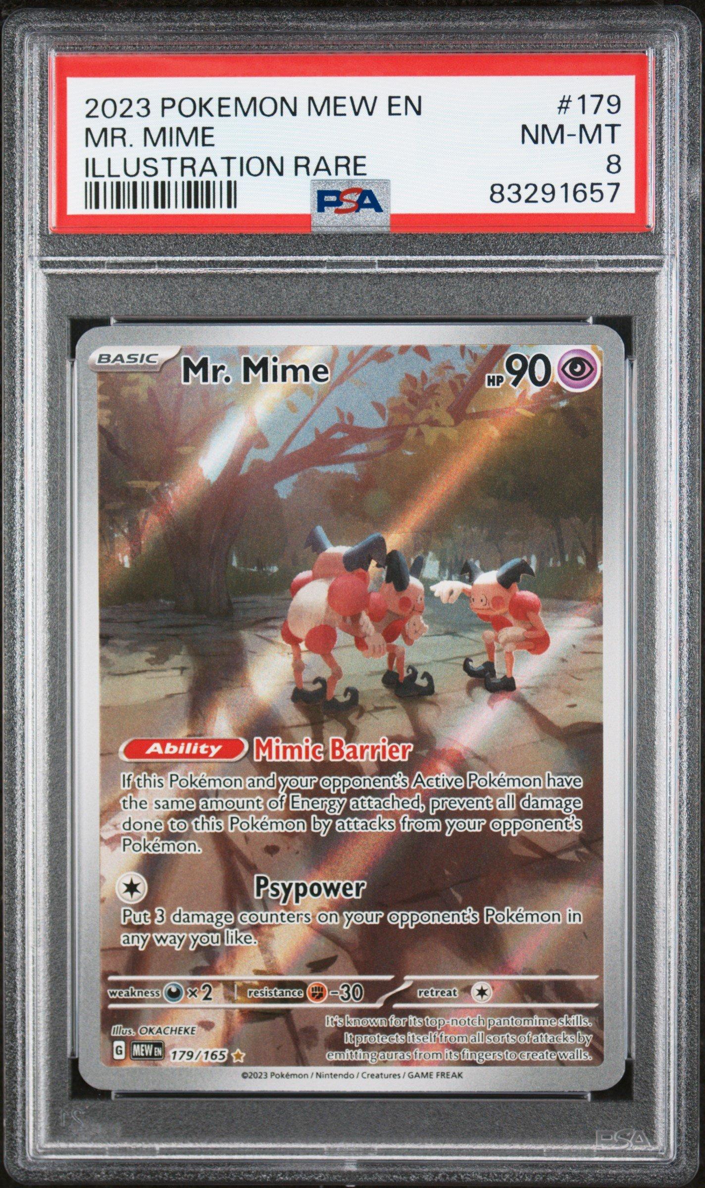 2023 Pokemon Mew En-151 179 Mr. Mime Illustration Rare PSA 8