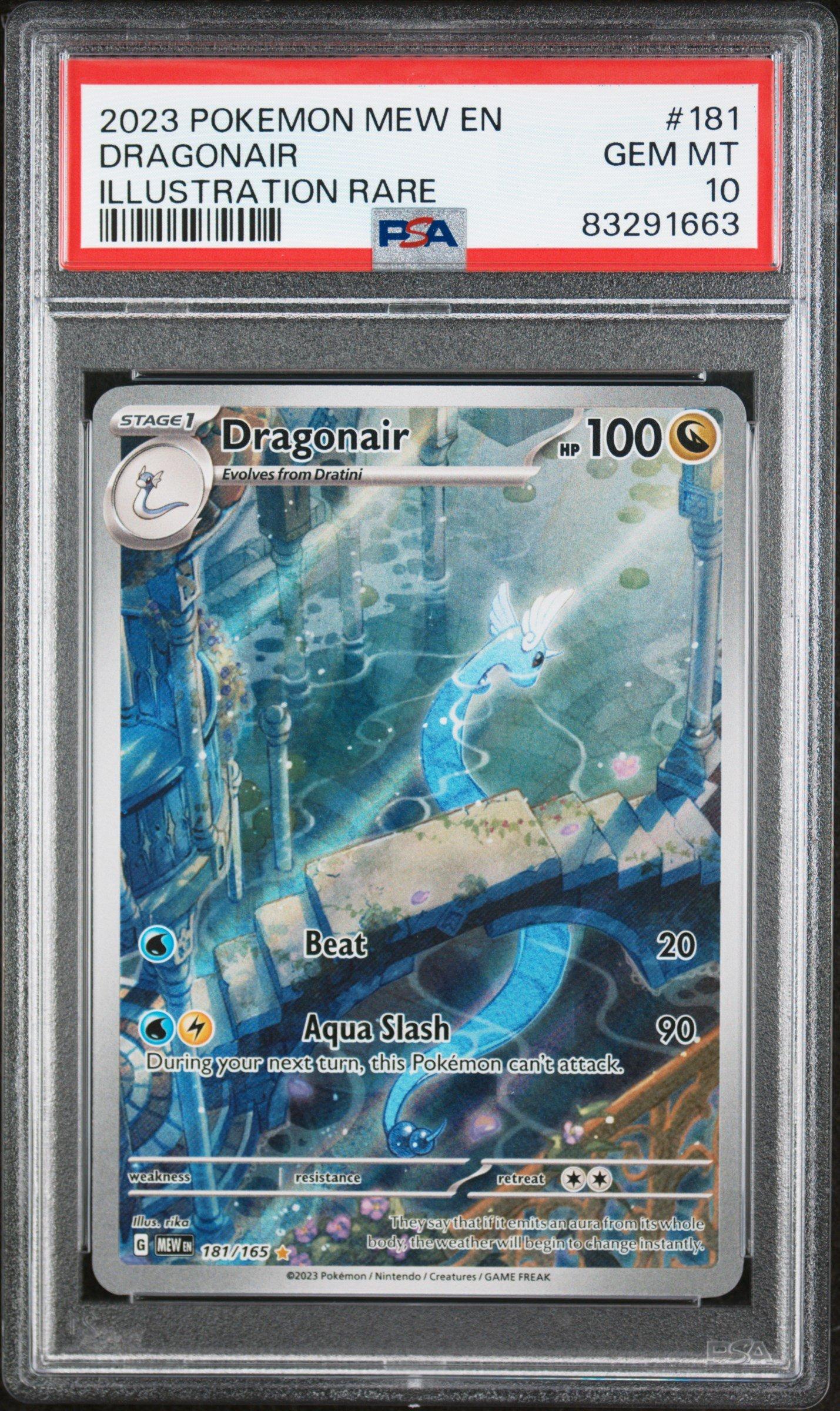 2023 Pokemon Mew En-151 181 Dragonair Illustration Rare PSA