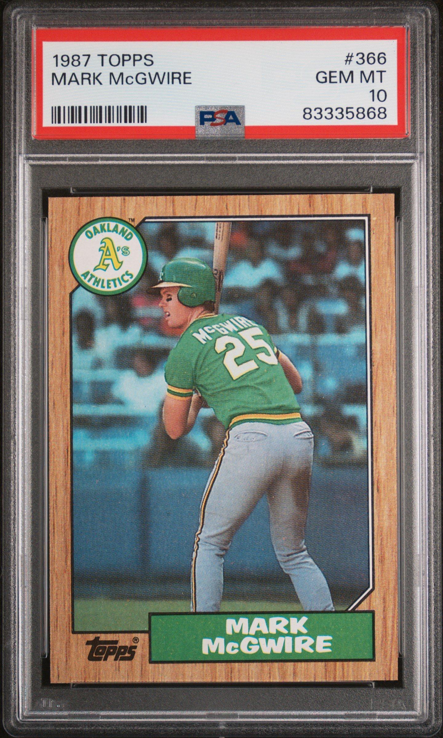 1987 Topps 366 Mark Mcgwire PSA 10