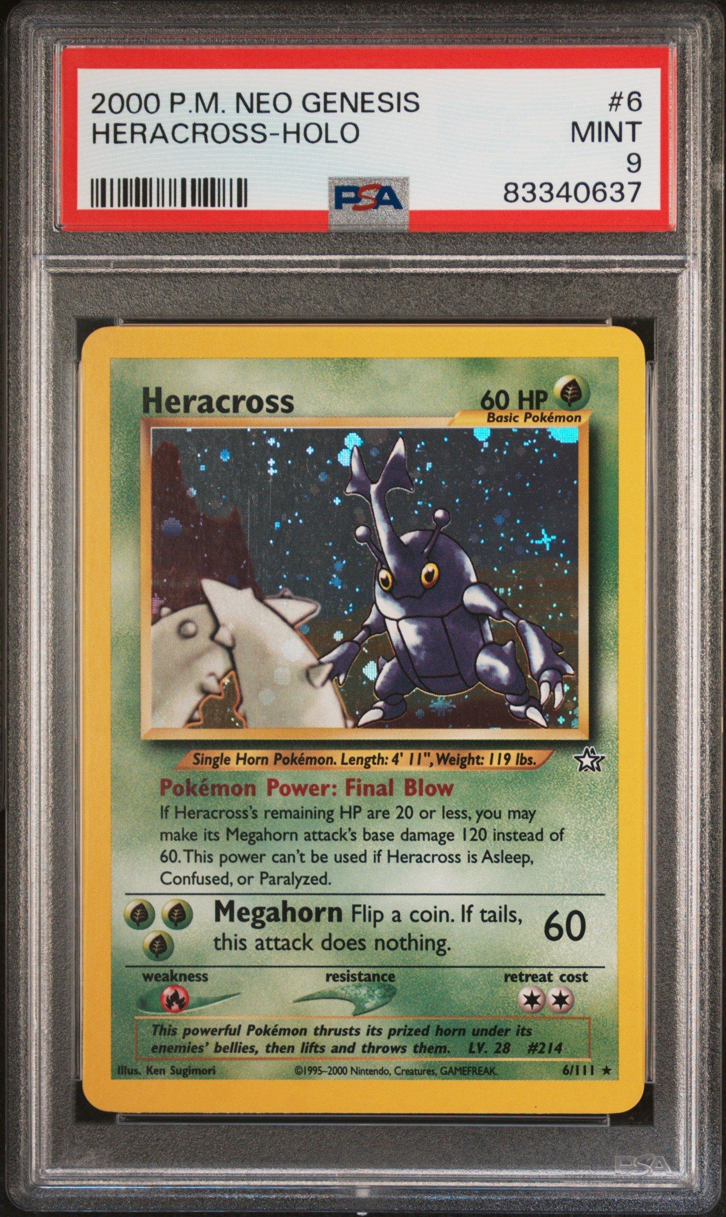 2000 Pokemon Neo Genesis 6 Heracross-holo PSA 9 Graded Card | GameStop