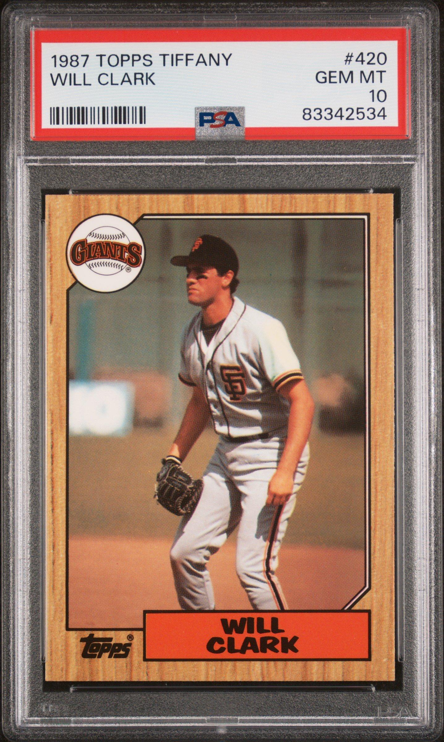 1987 Topps Tiffany 420 Will Clark PSA 10