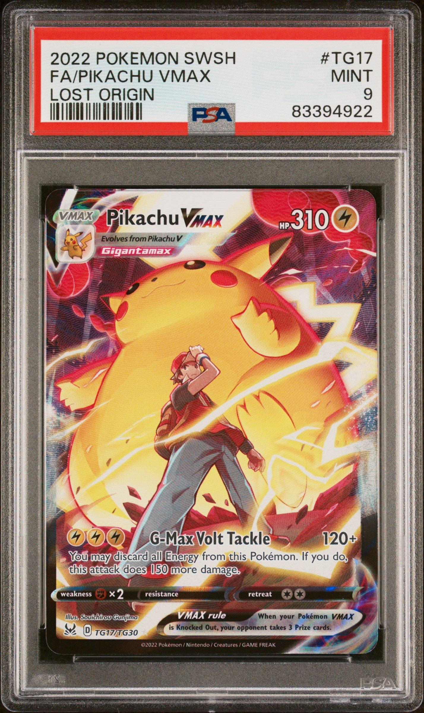 2022 Pokemon Sword & Shield Lost Origin Tg17 Full Art/pikachu Vmax