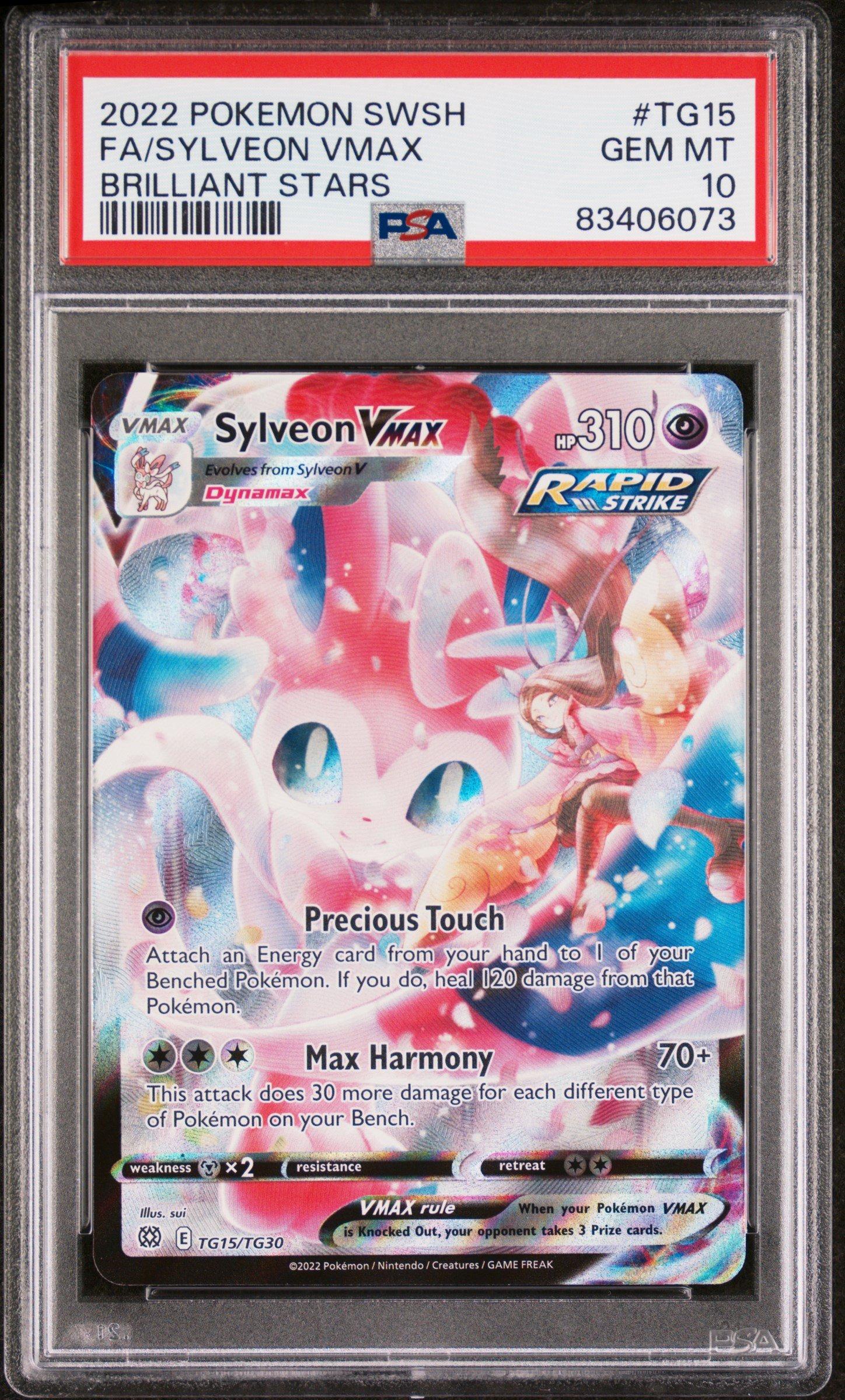 2022 Pokemon Sword & Shield Brilliant Stars Tg15 Fa/sylveon Vmax PSA 10