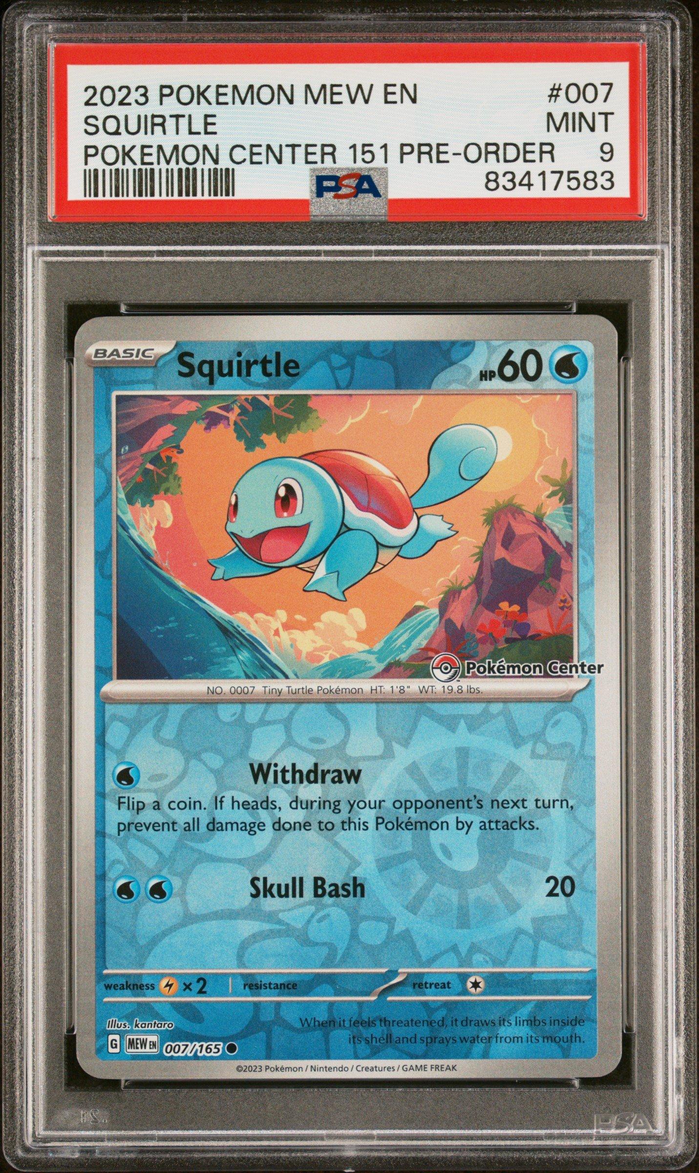 2023 Pokemon Mew En151 007 Squirtle Pokemon Center 151 Preorder Promo