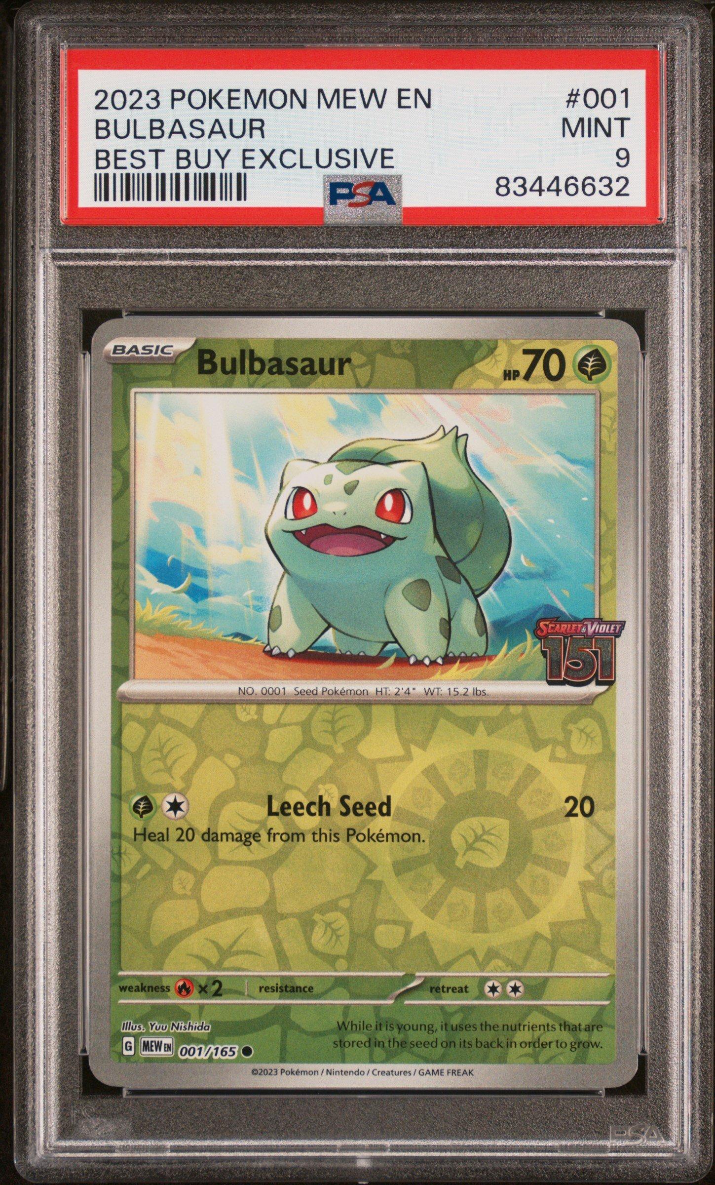 2023 Pokemon Mew En-151 001 Bulbasaur Best Buy Exclusive PSA